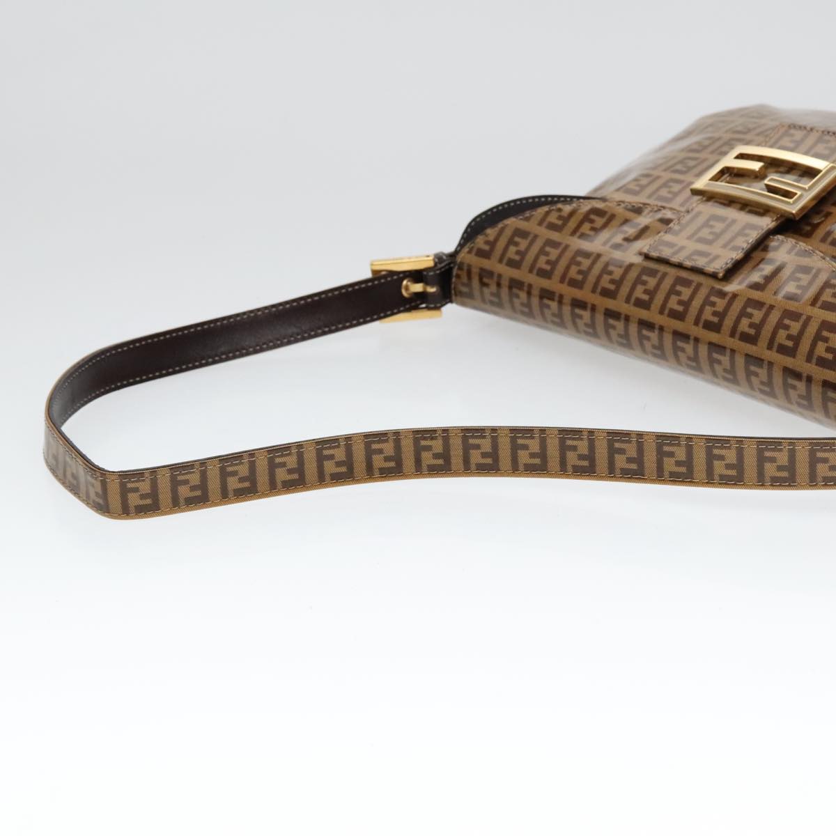 Fendi Baguette Brown Canvas Shoulder Bag ()