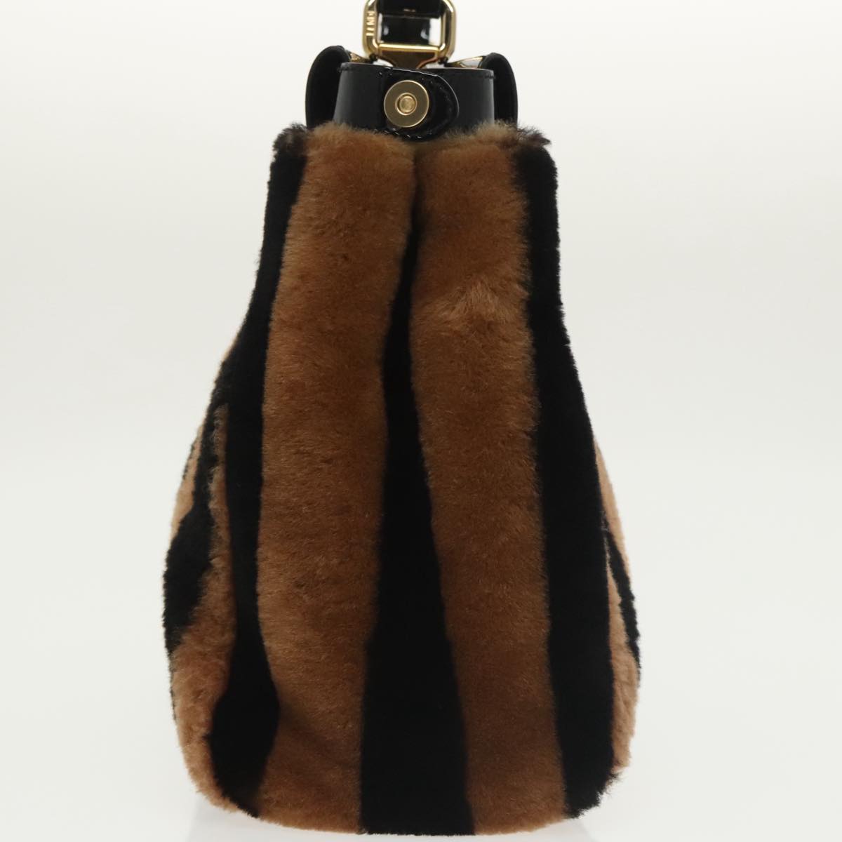 Fendi Peekaboo Brown Fur Handbag ()
