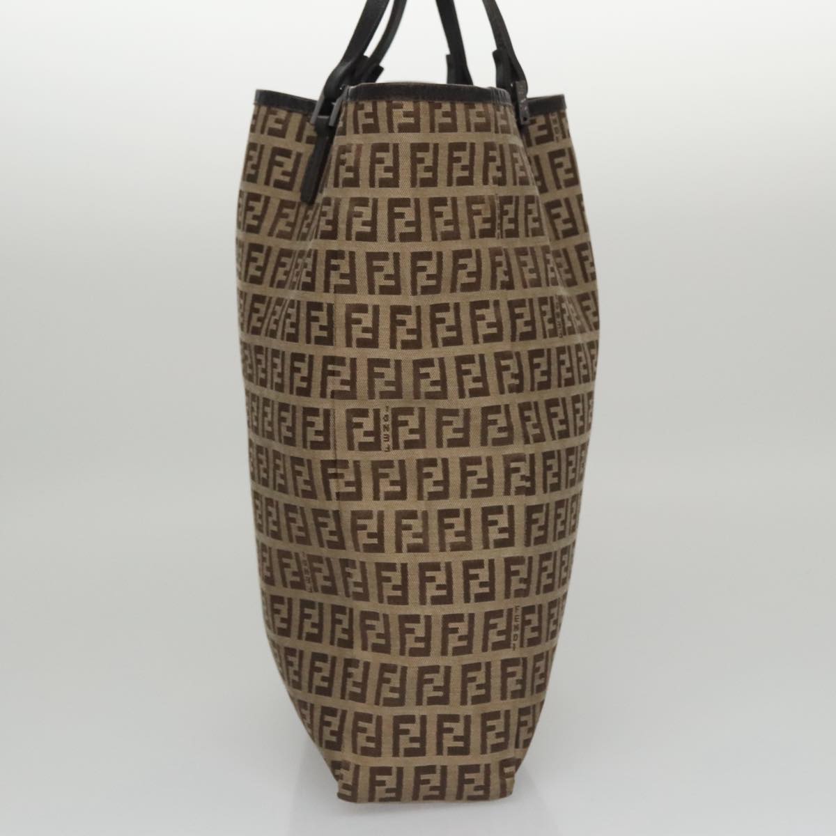 Fendi Zucchino Brown Canvas Handbag ()