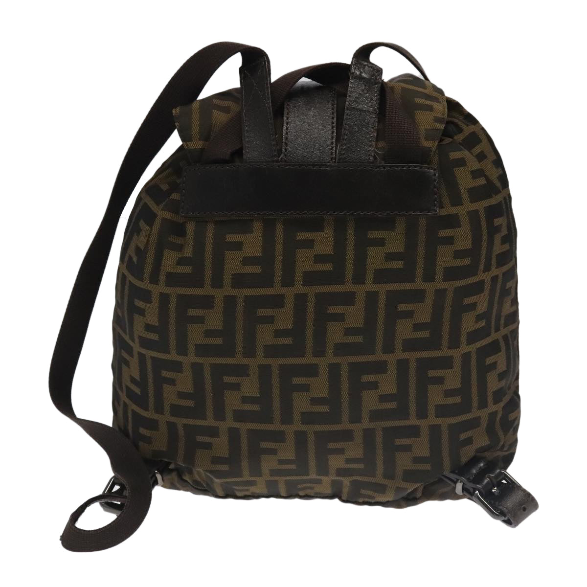 Fendi Zucca Brown Canvas Backpack Bag ()