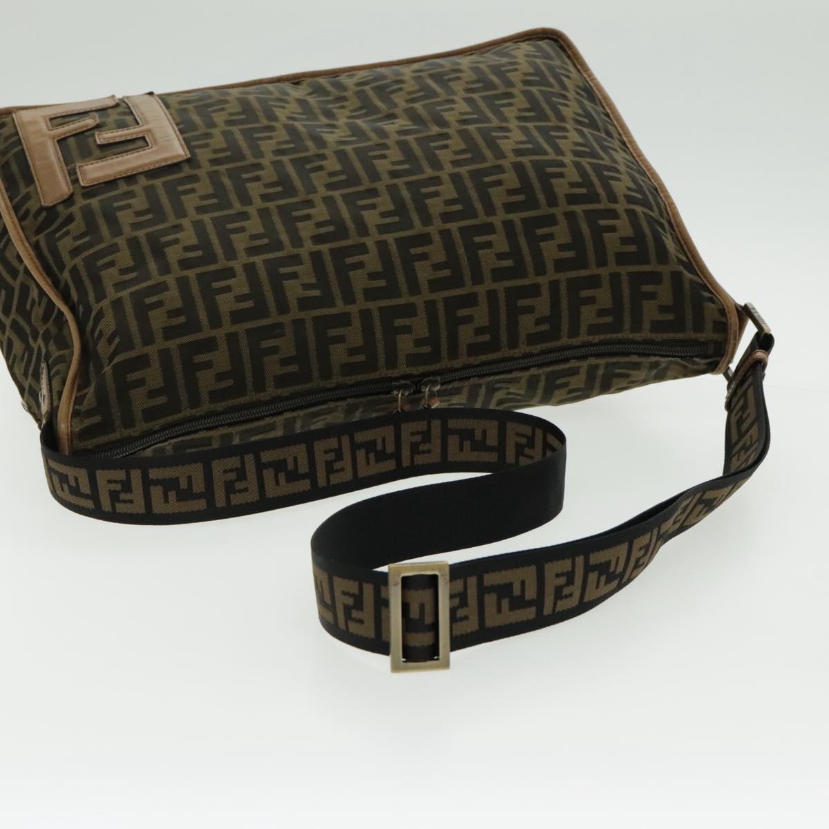Fendi Zucca Brown Canvas Shoulder Bag ()