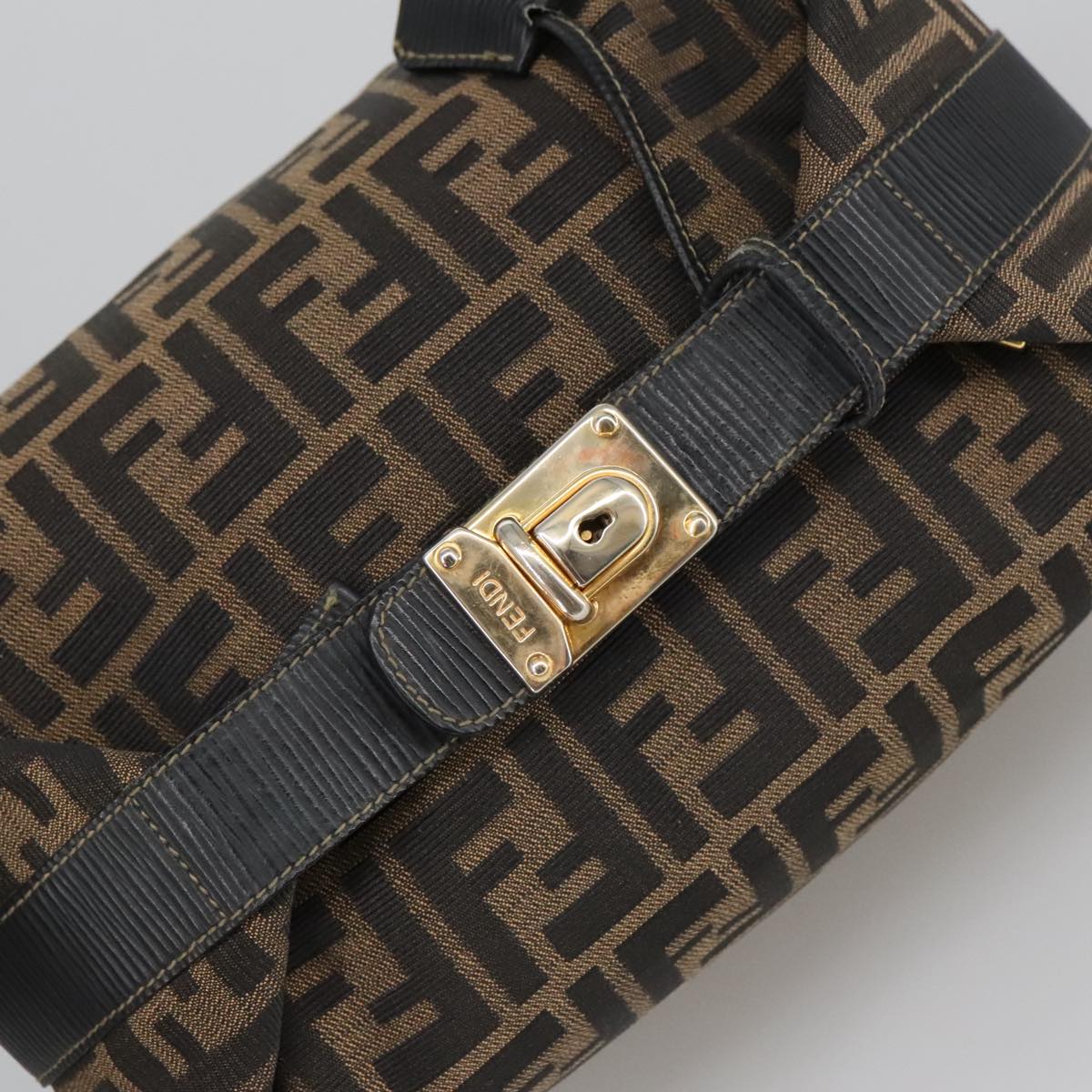Fendi Brown Canvas Clutch Bag ()