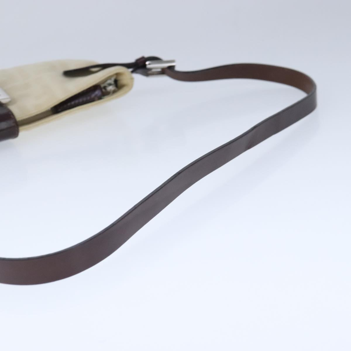 Fendi Baguette Beige Canvas Shoulder Bag ()