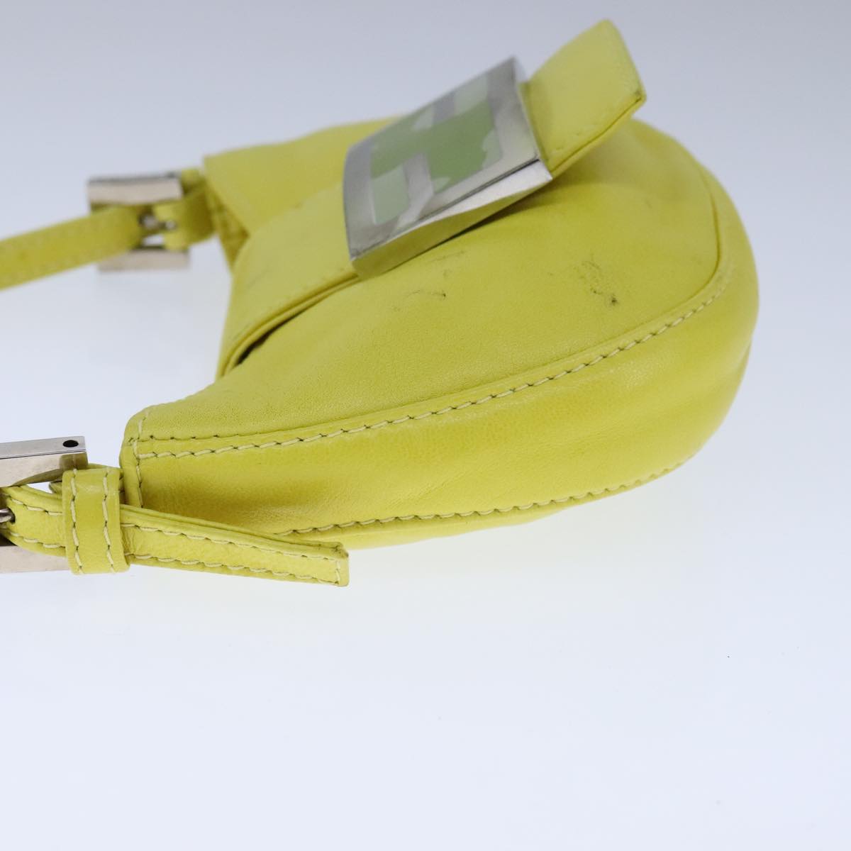 Fendi Croissant Petit Yellow Leather Handbag ()