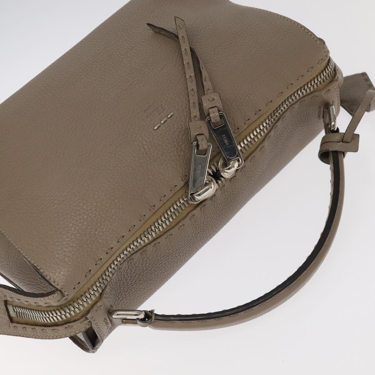 Fendi Lei Selleria Beige Leather Handbag ()