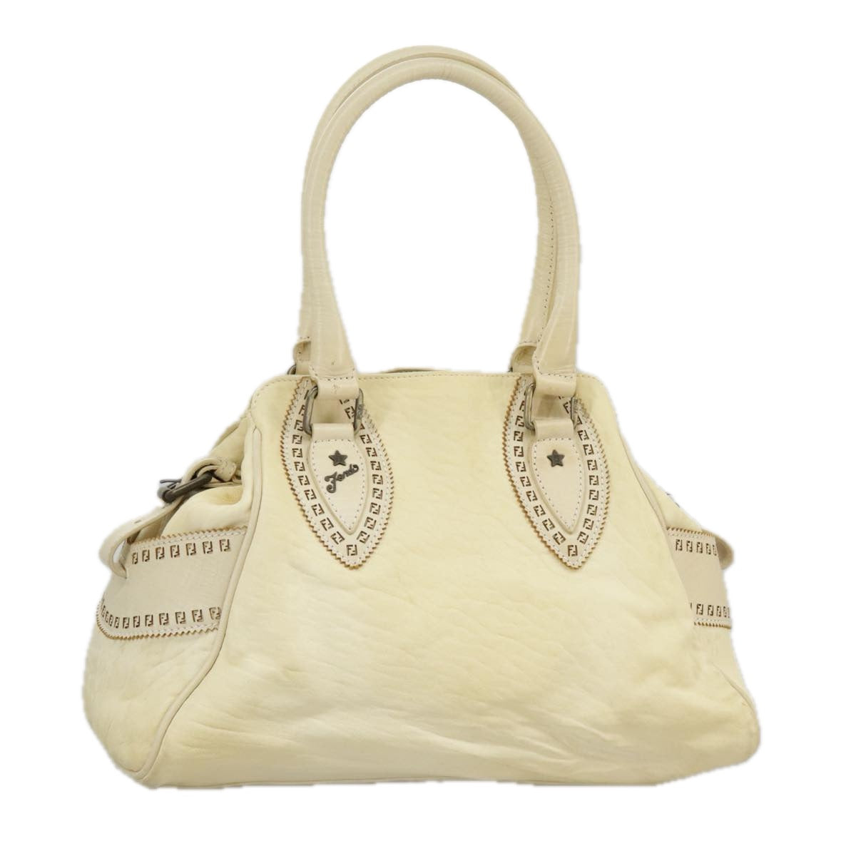 Fendi Etniko Beige Leather Handbag ()