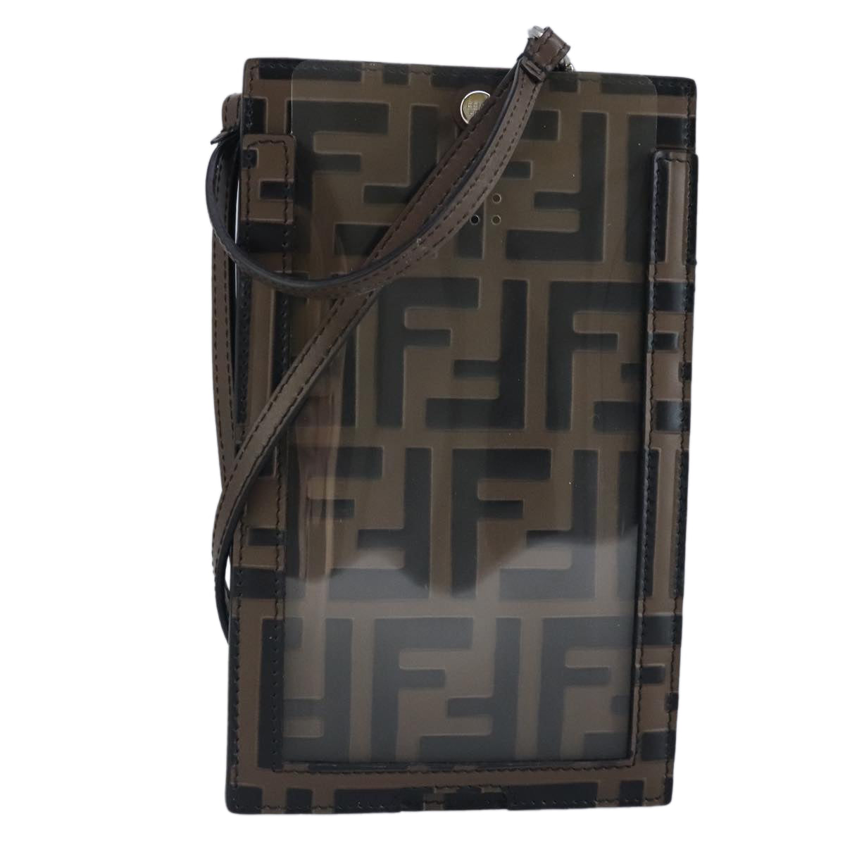 Fendi Zucca Brown Canvas Clutch Bag ()