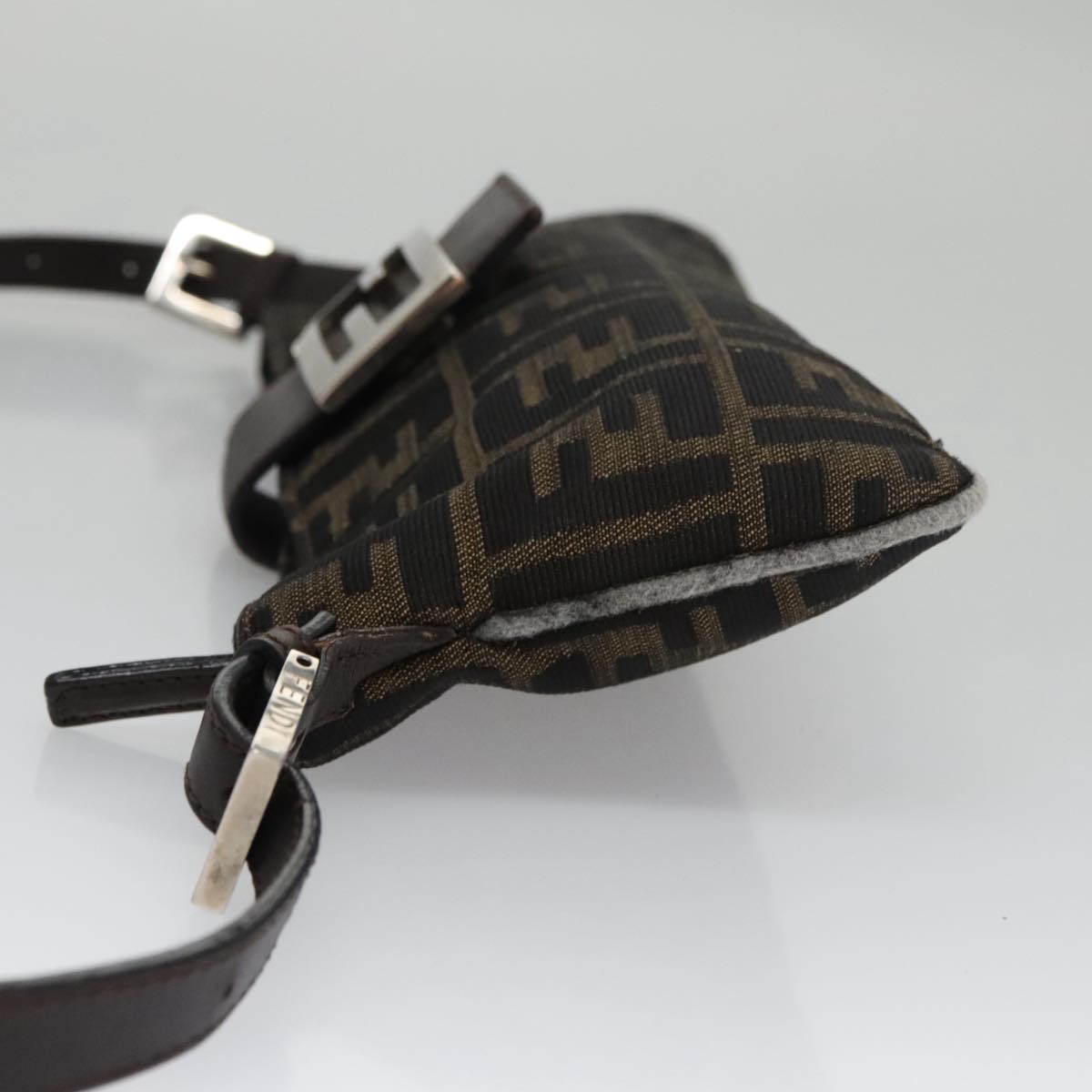 Fendi Mamma Baguette Brown Canvas Shoulder Bag ()