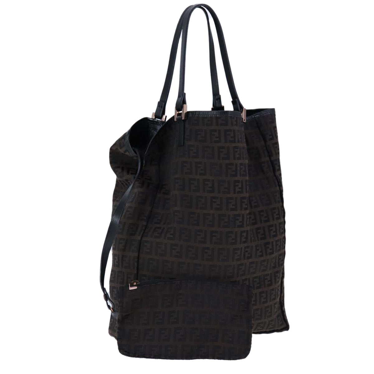 Fendi Zucchino Brown Canvas Tote Bag ()
