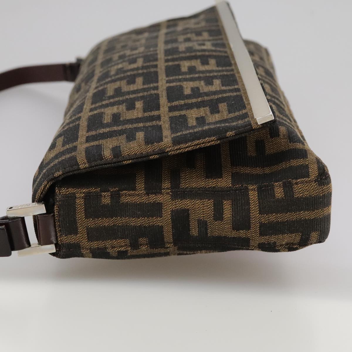 Fendi Zucca Brown Canvas Shoulder Bag ()