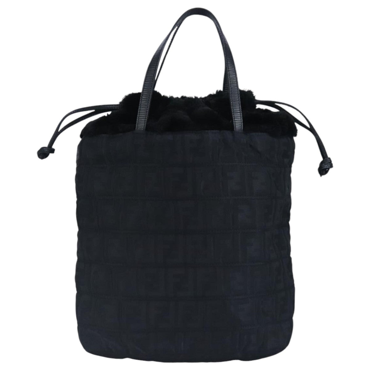 Fendi Black Canvas Handbag ()