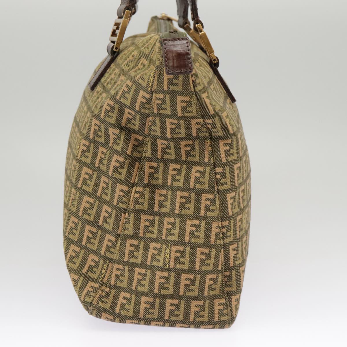 Fendi Zucchino Khaki Canvas Handbag ()