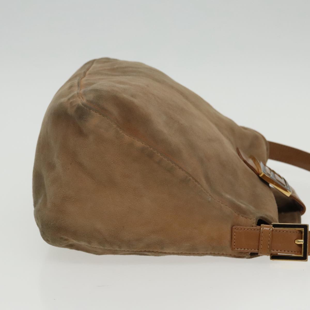 Fendi Mamma Baguette Brown Suede Shoulder Bag ()
