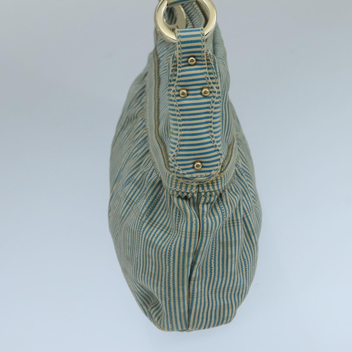 Fendi Zucca Blue Canvas Shoulder Bag ()