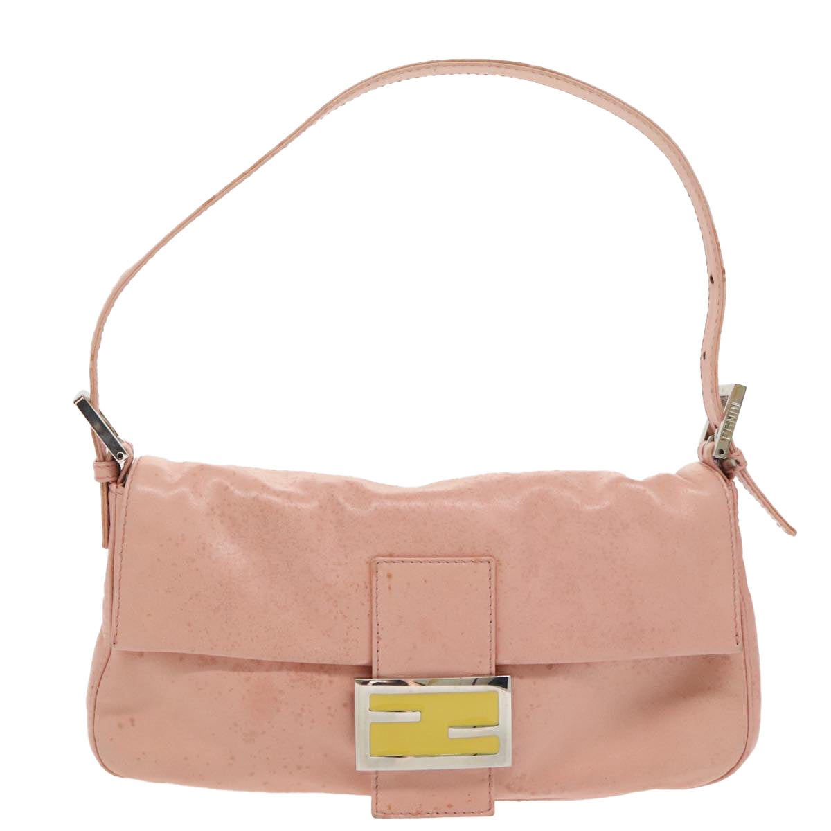 Fendi Baguette Pink Leather Shoulder Bag ()