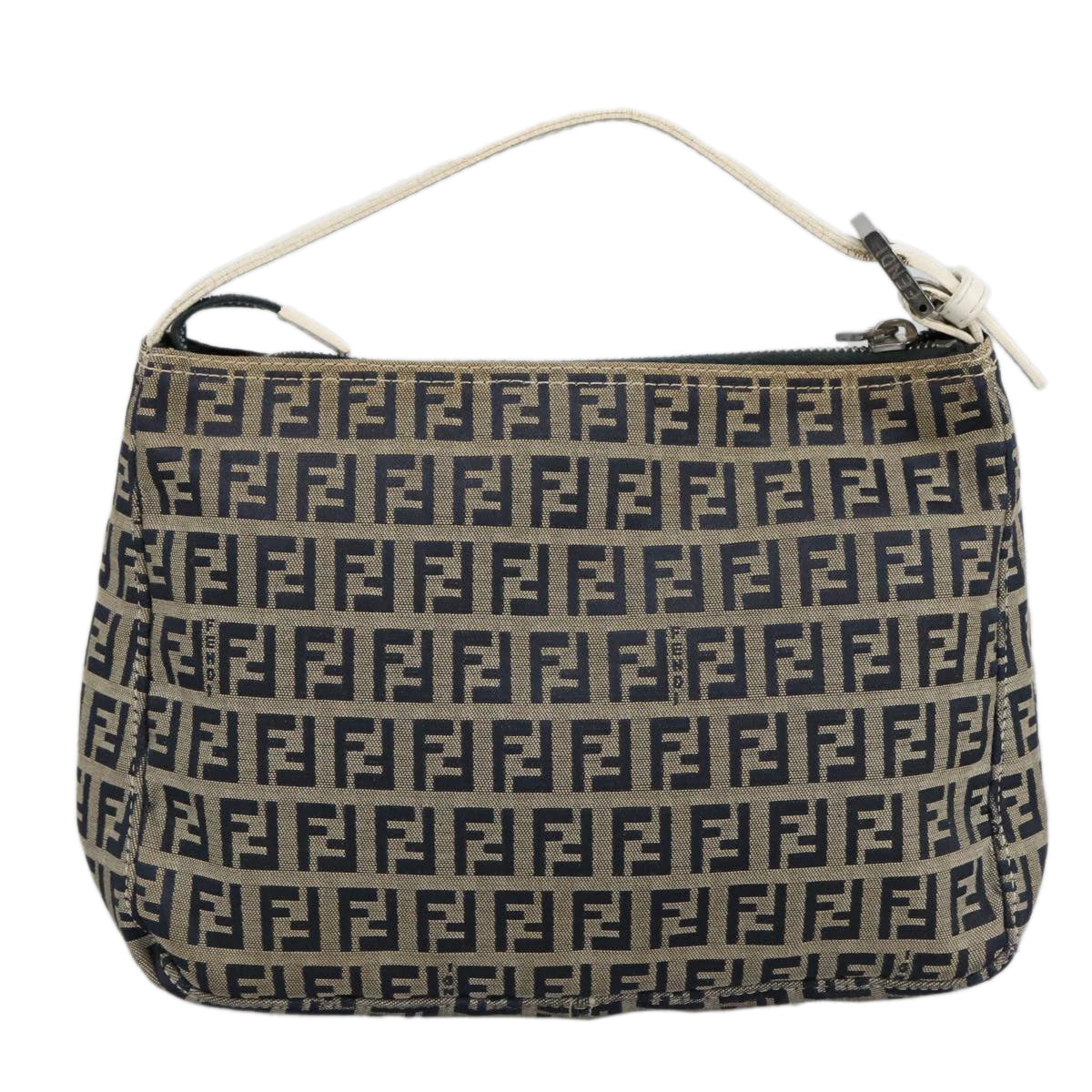 Fendi Zucchino Navy Canvas Handbag ()