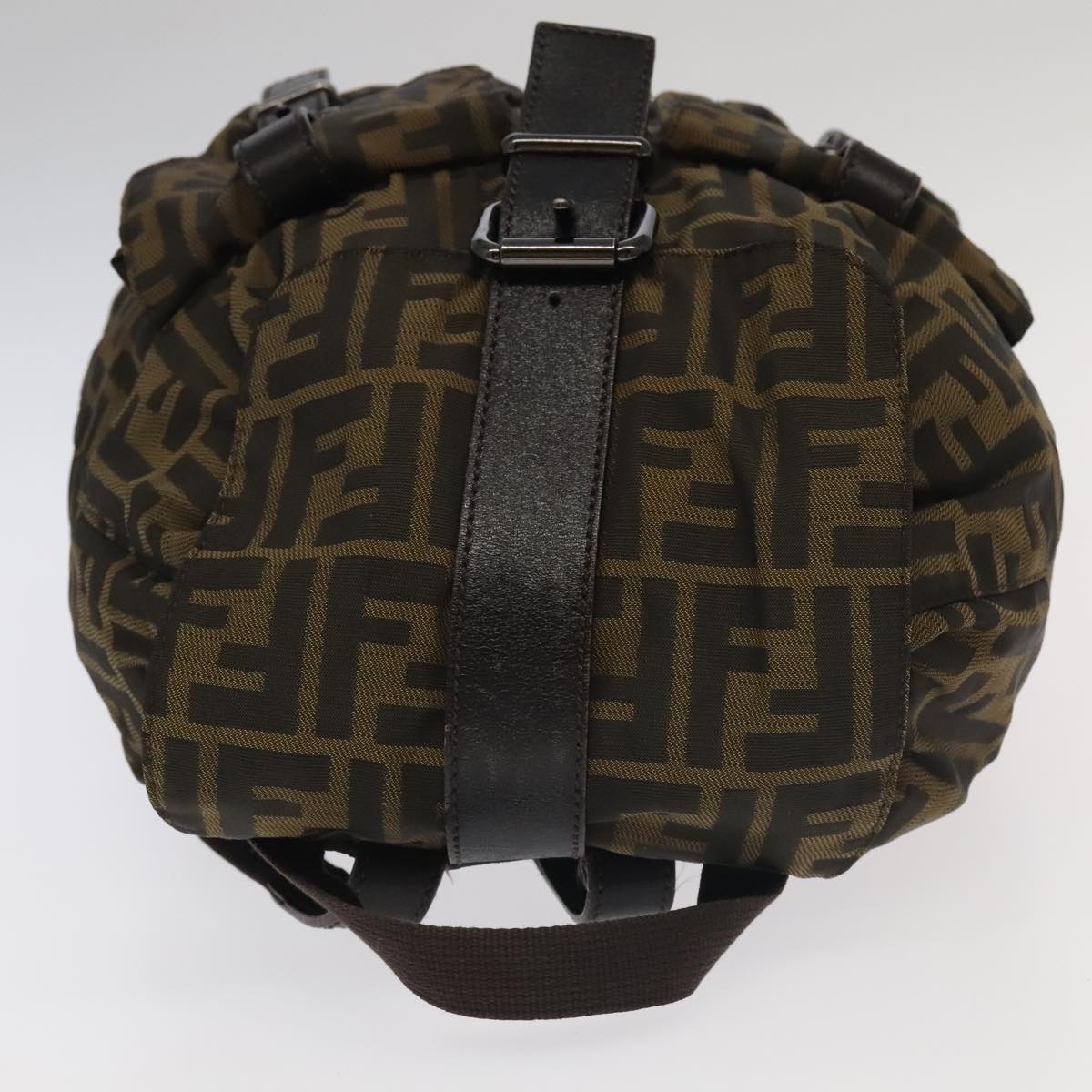 Fendi Zucca Brown Canvas Backpack Bag ()