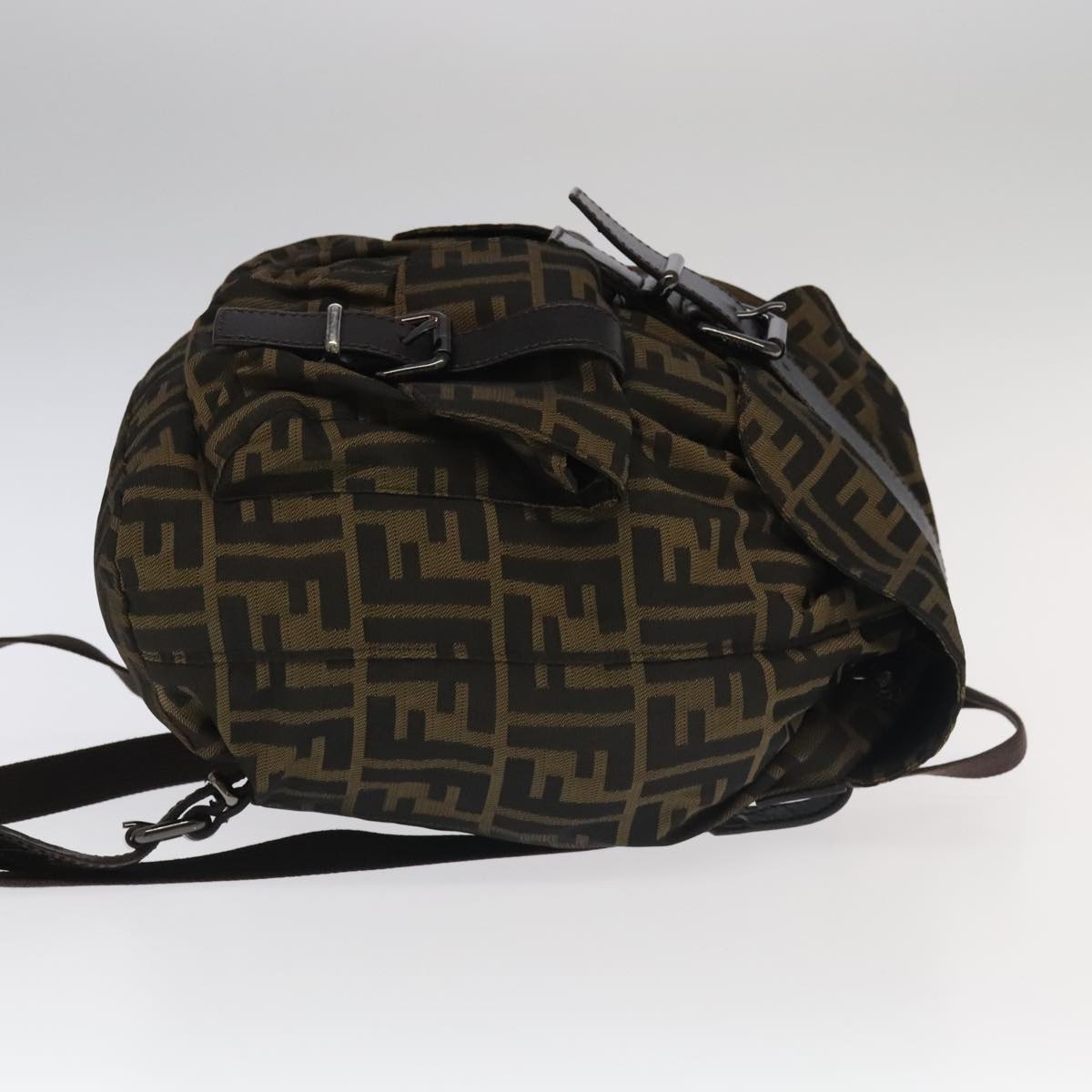 Fendi Zucca Brown Canvas Backpack Bag ()
