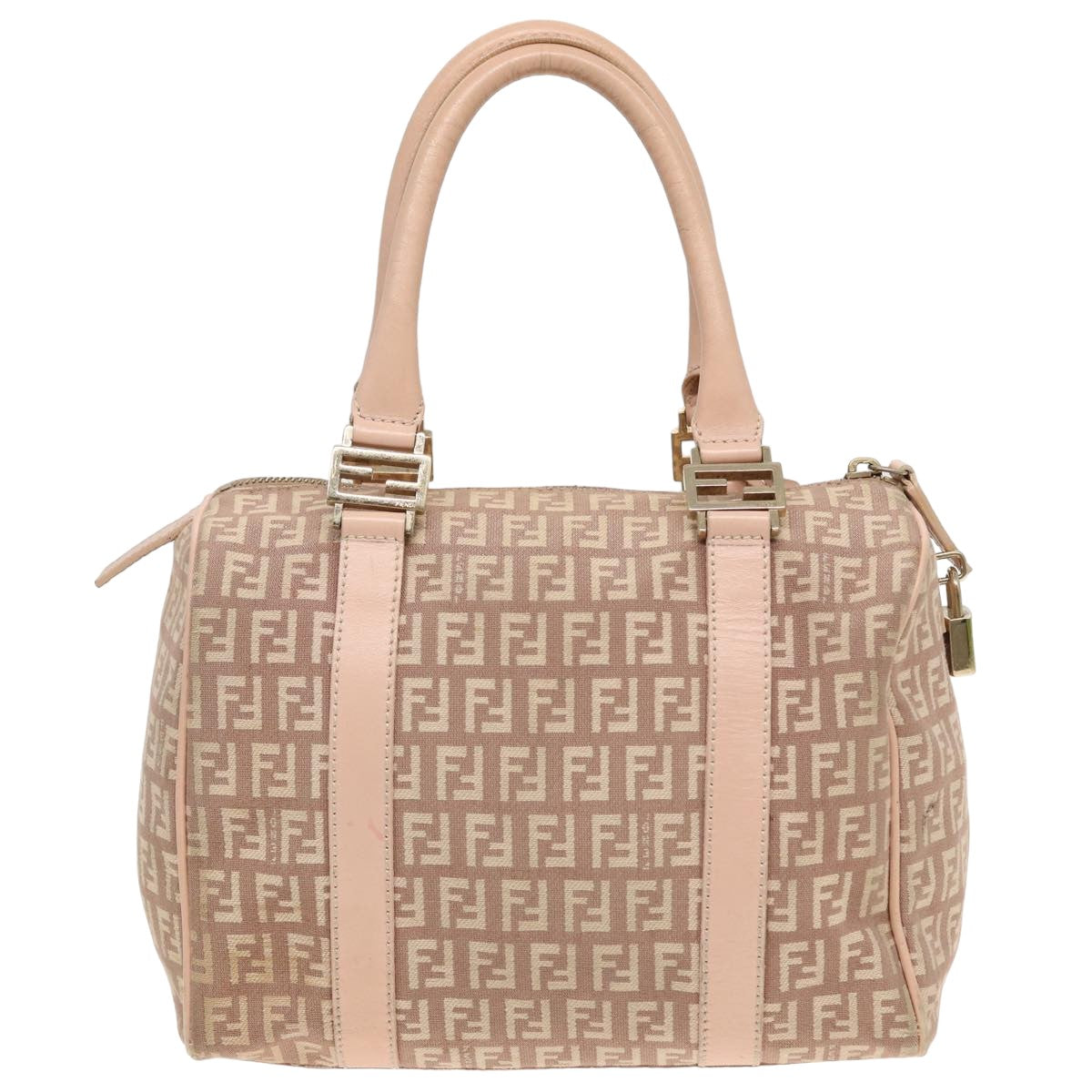 Fendi Zucchino Pink Canvas Travel Bag ()