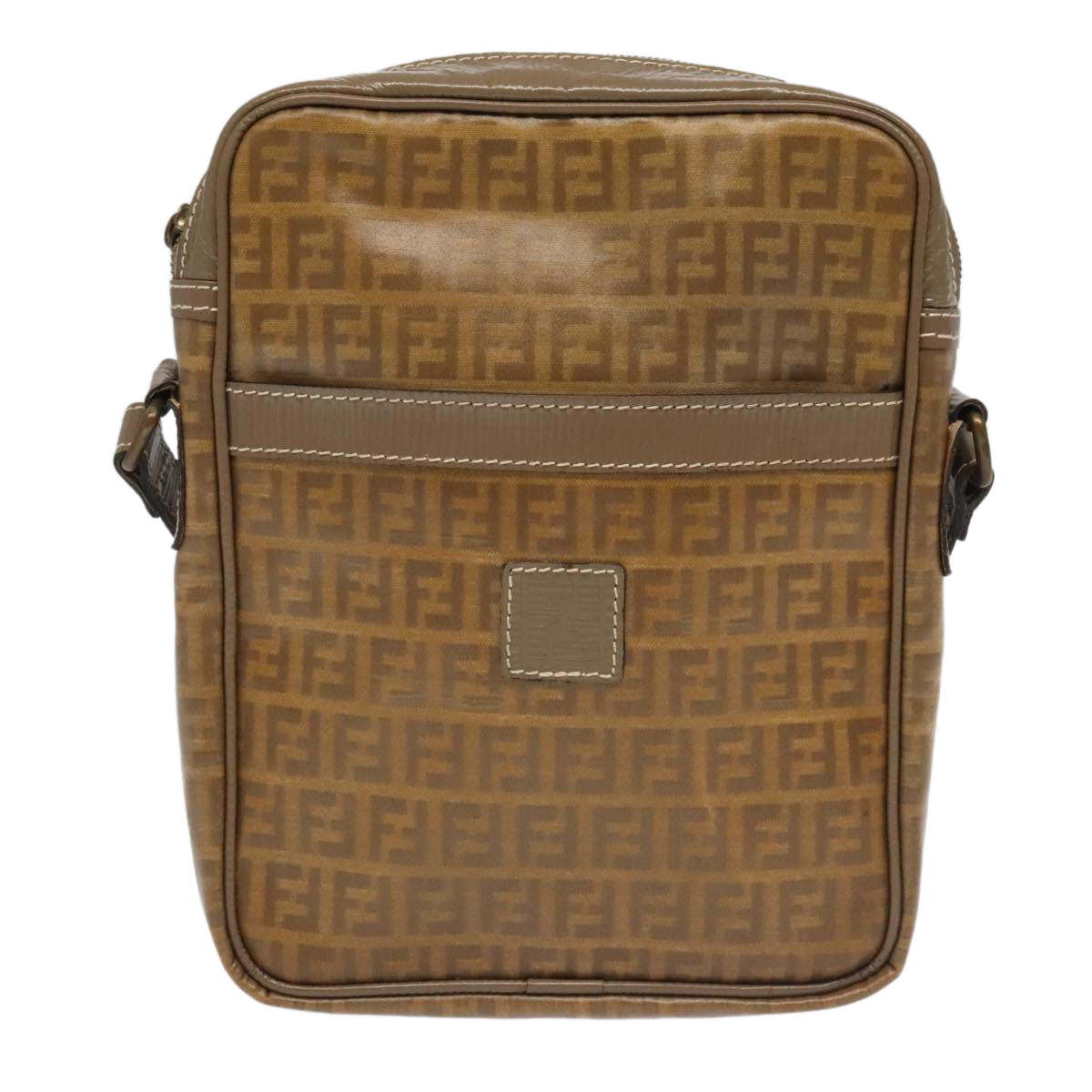 Fendi Zucchino Brown Canvas Shoulder Bag ()