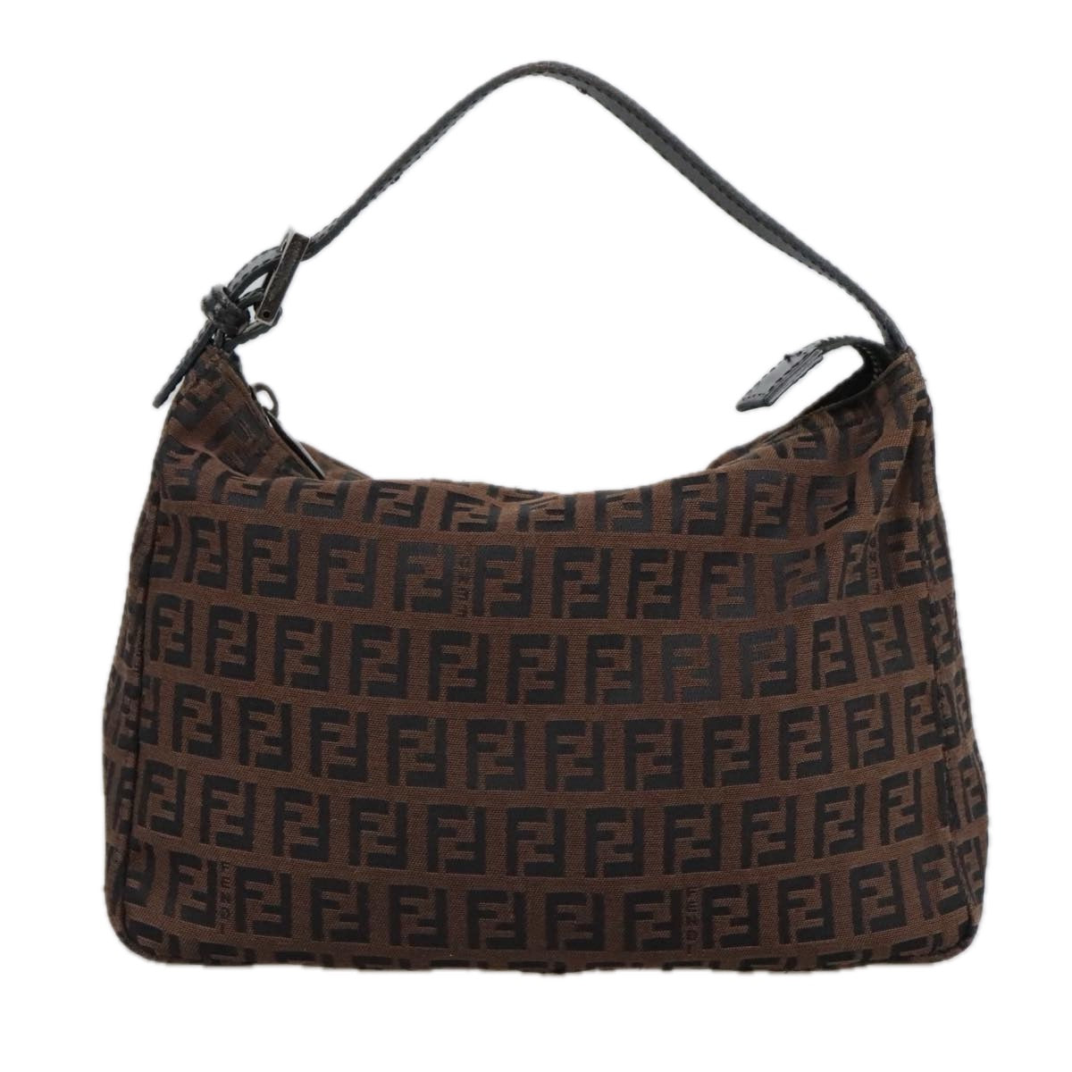 Fendi Zucchino Brown Canvas Clutch Bag ()