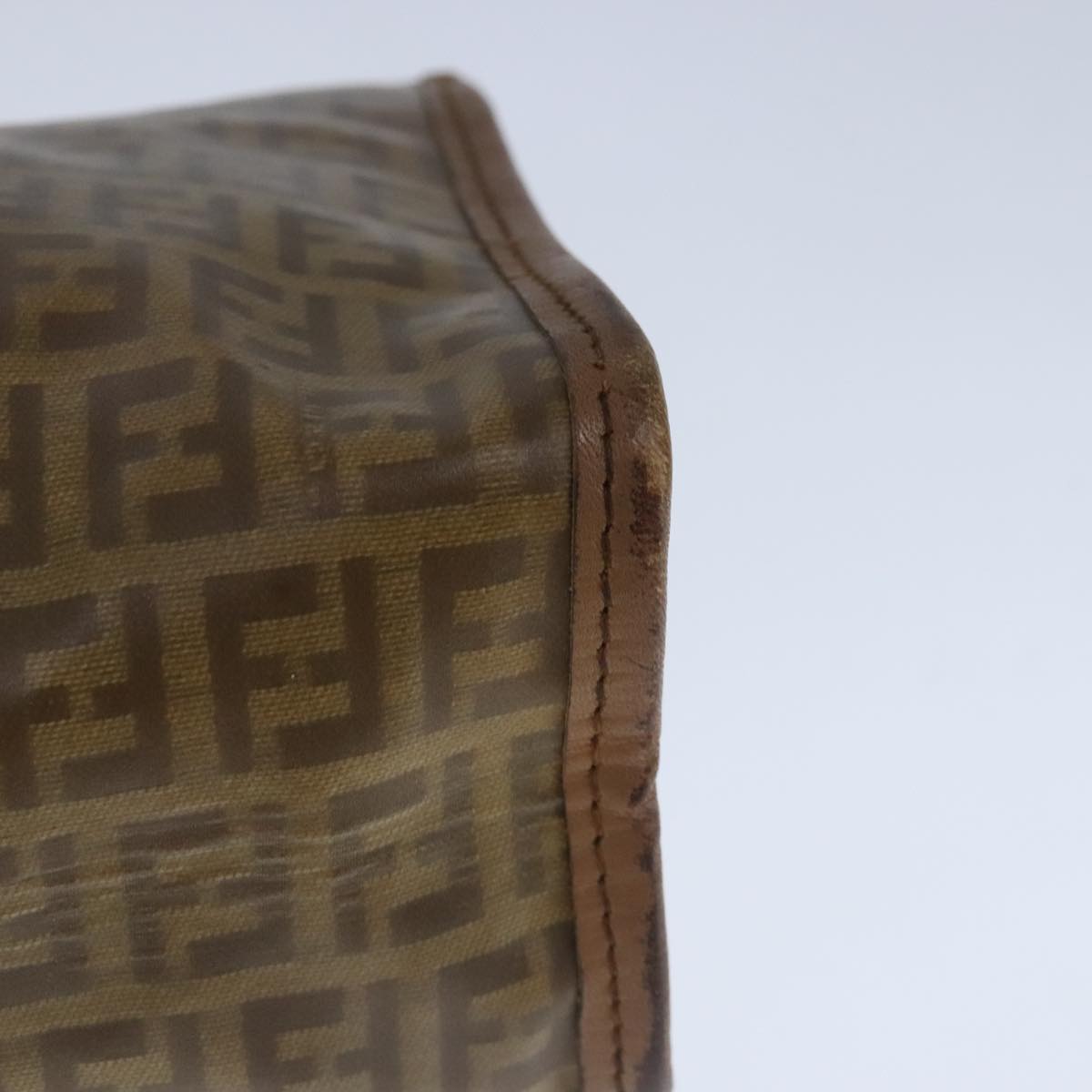 Fendi Zucchino Brown Canvas Clutch Bag ()
