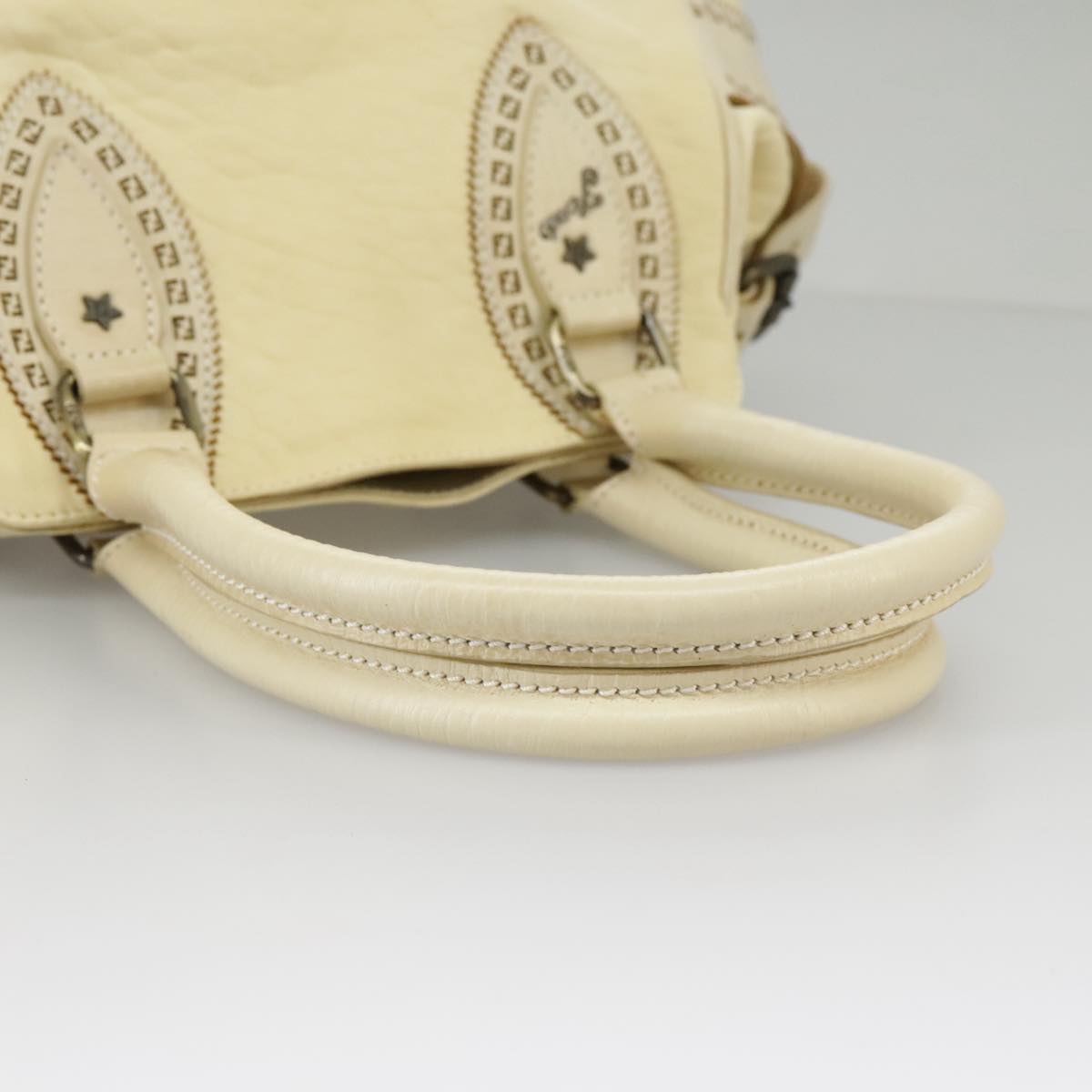 Fendi Etniko Beige Leather Handbag ()