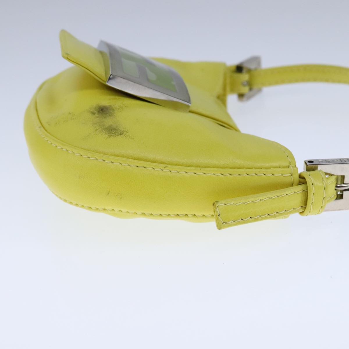 Fendi Croissant Petit Yellow Leather Handbag ()