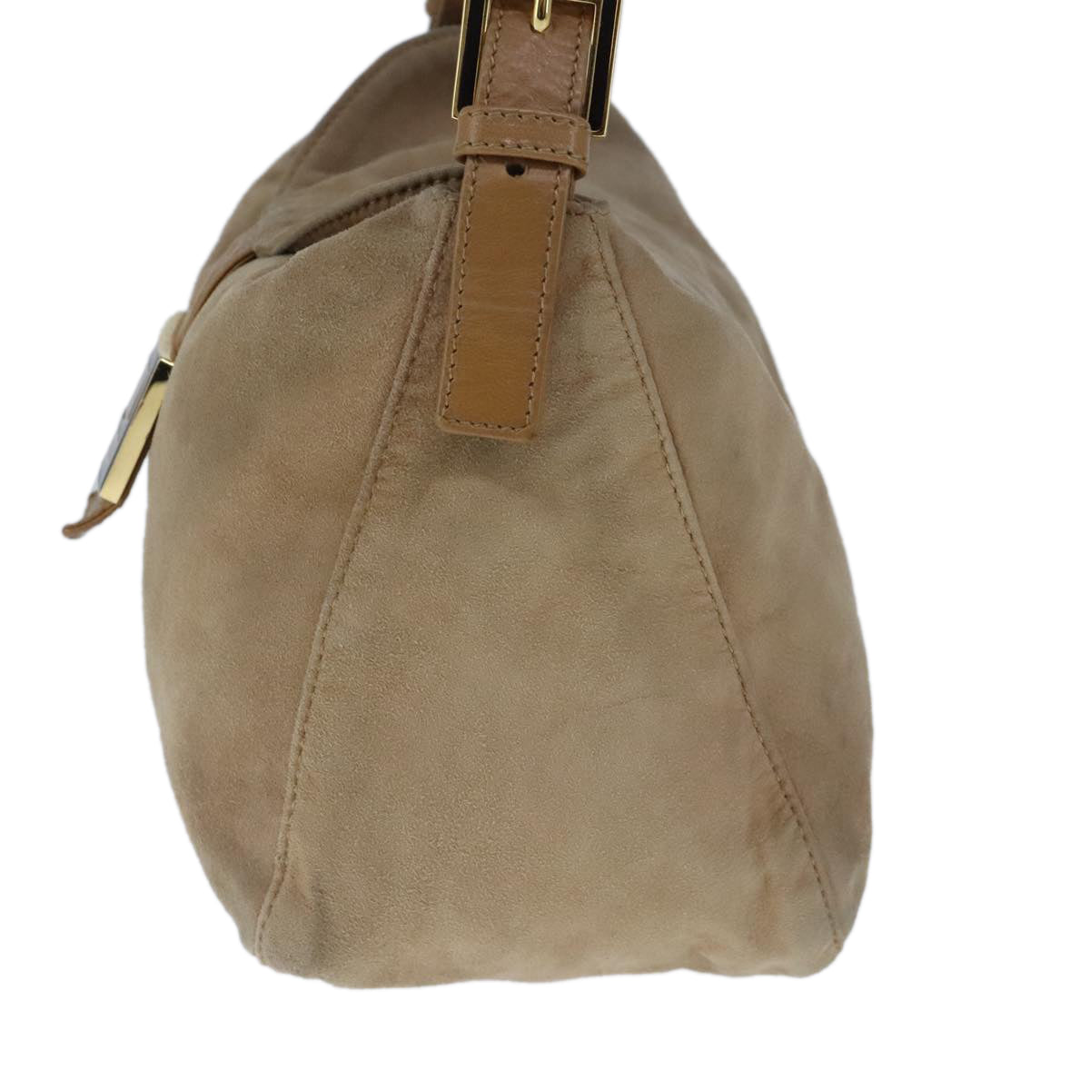 Fendi Mamma Baguette Beige Suede Shoulder Bag ()