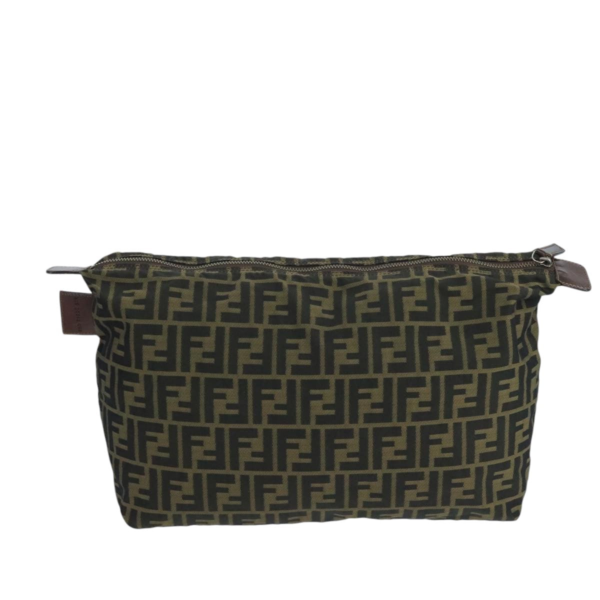 Fendi Zucca Brown Canvas Clutch Bag ()