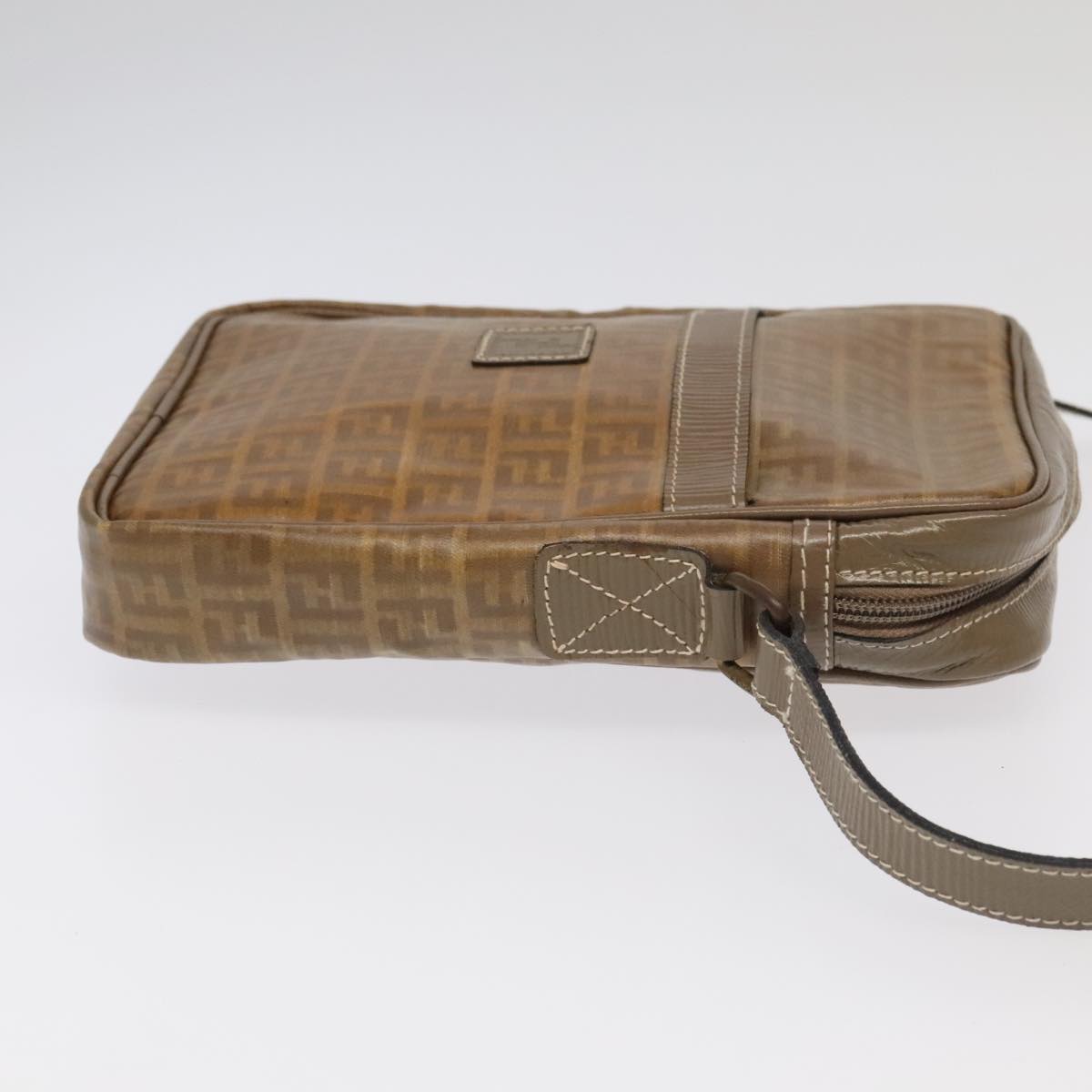 Fendi Zucchino Brown Canvas Shoulder Bag ()