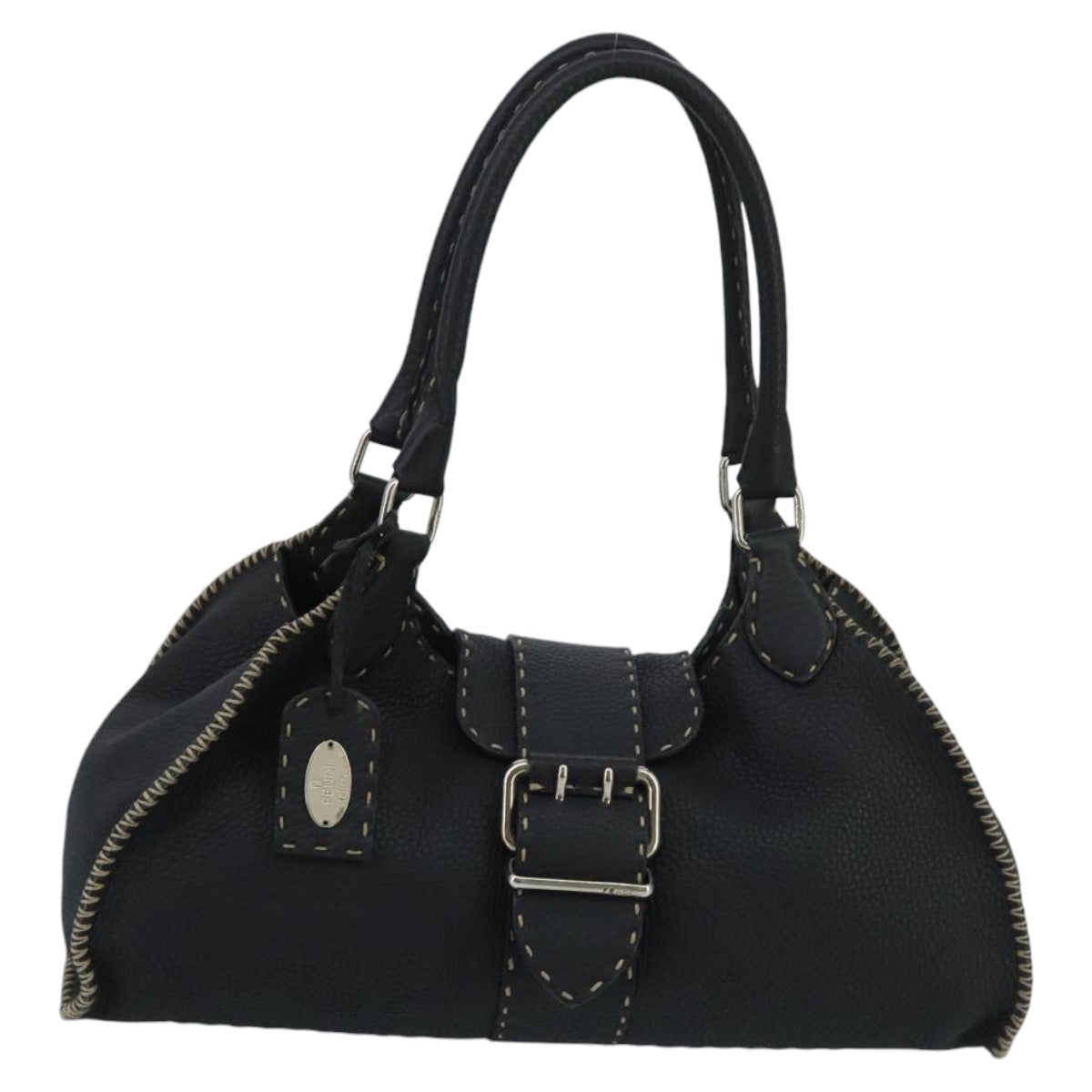 Fendi Selleria Black Leather Handbag ()