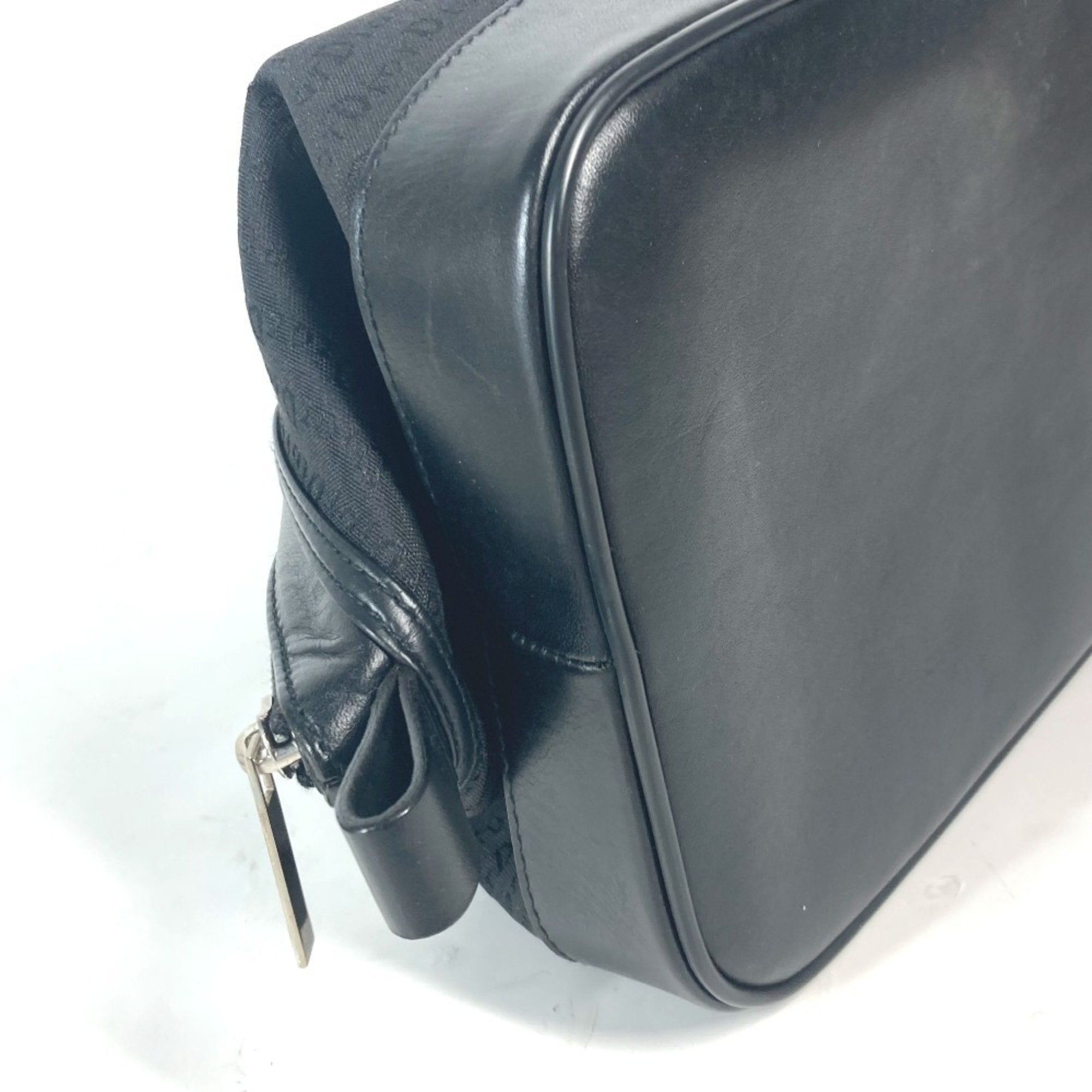 Christian Dior Black Canvas Leather Pouch ()