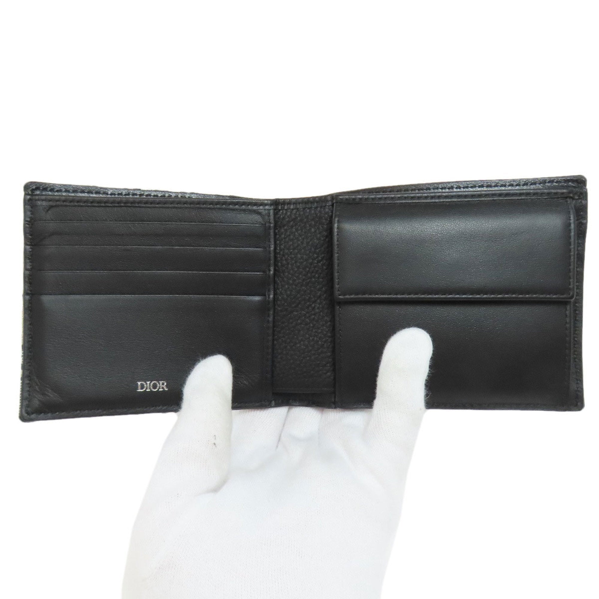 Christian Dior Black Canvas Wallet (Bi-Fold) ()