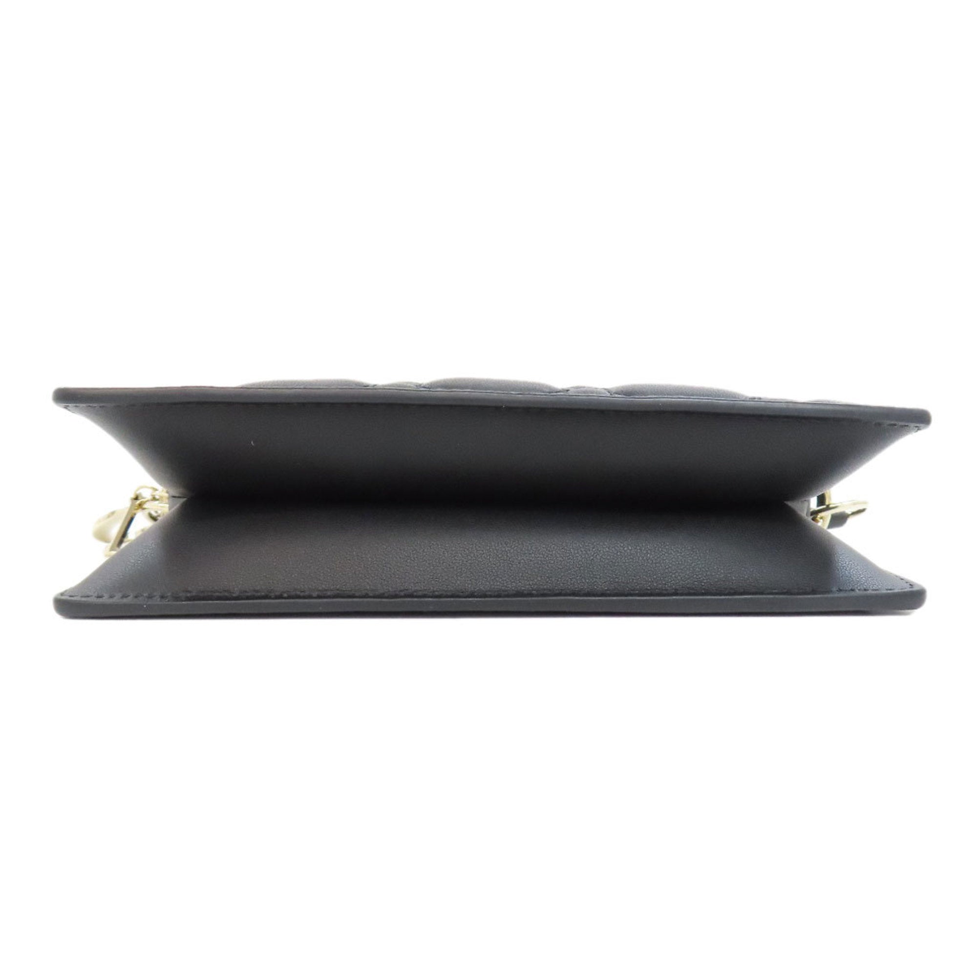 Christian Dior Lady Dior Black Leather Handbag ()