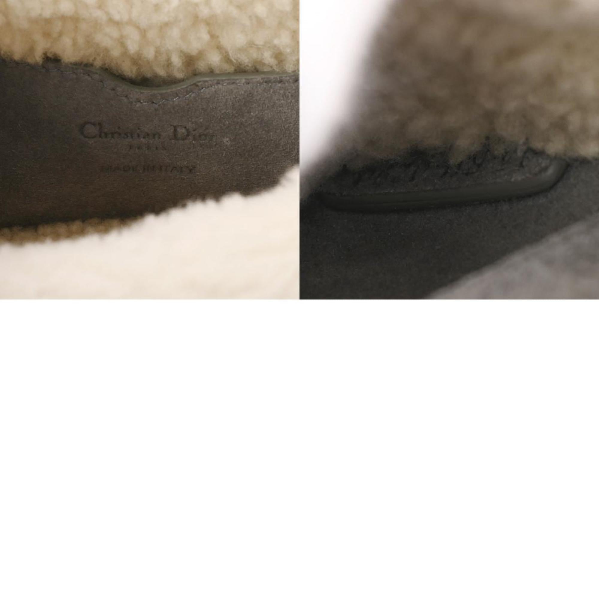 Christian Dior Gray Suede Leather Shoulder Bag ()