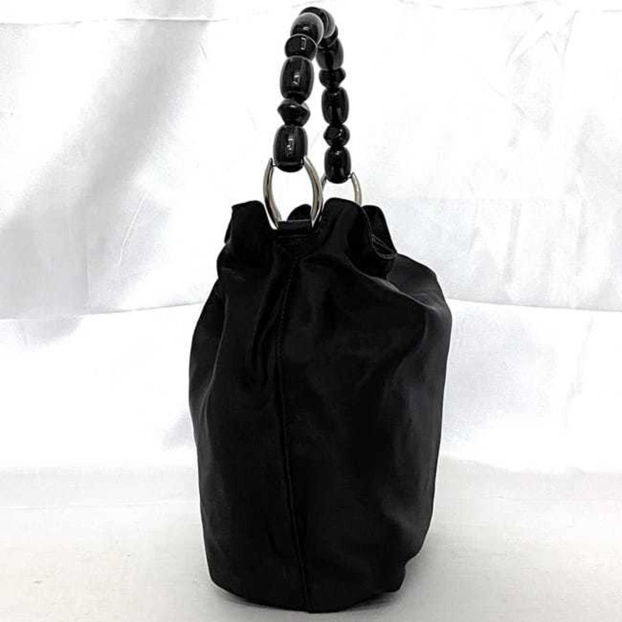 Christian Dior Black Nylon Plastic Handbag ()
