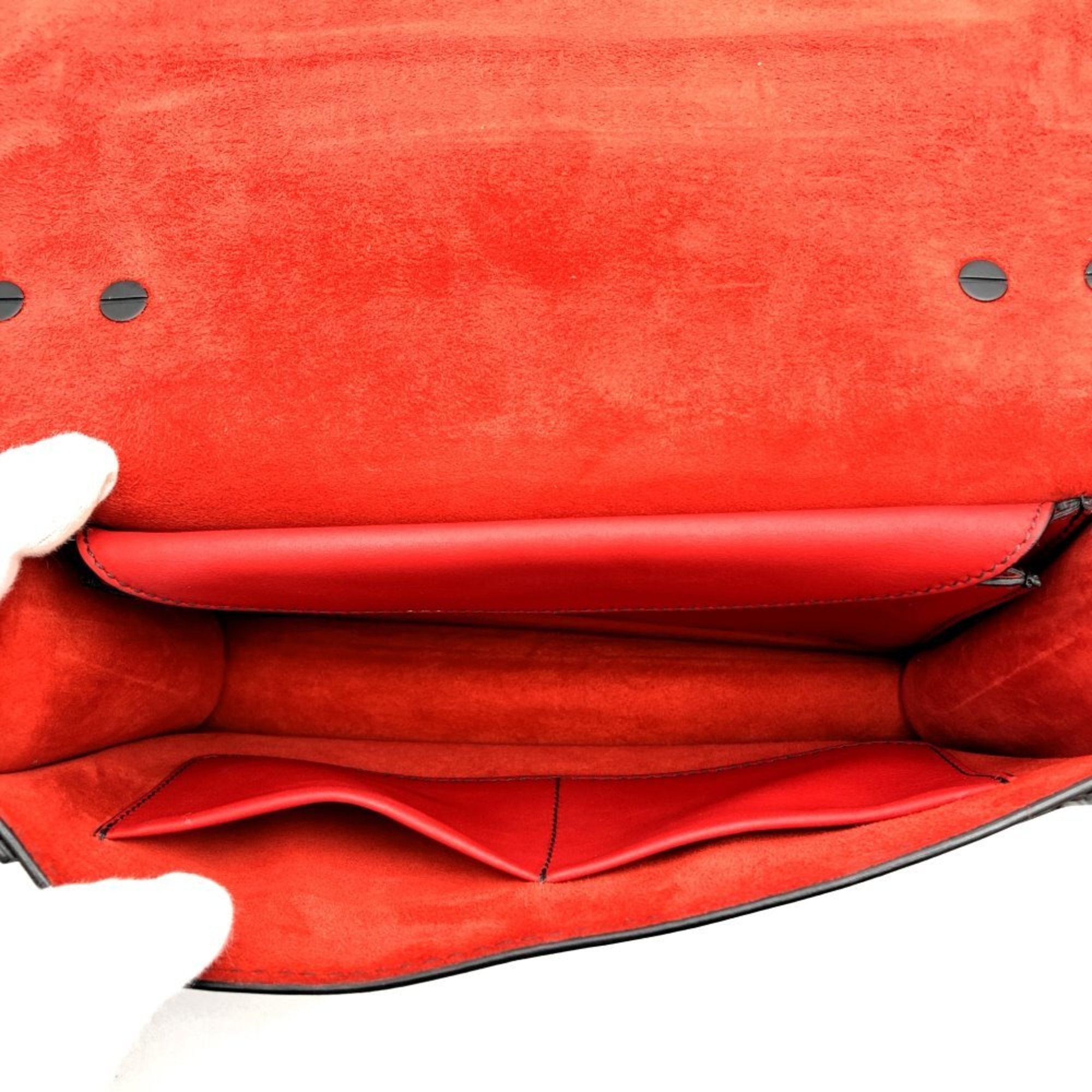 Christian Dior Red Color Leather Shoulder Bag ()
