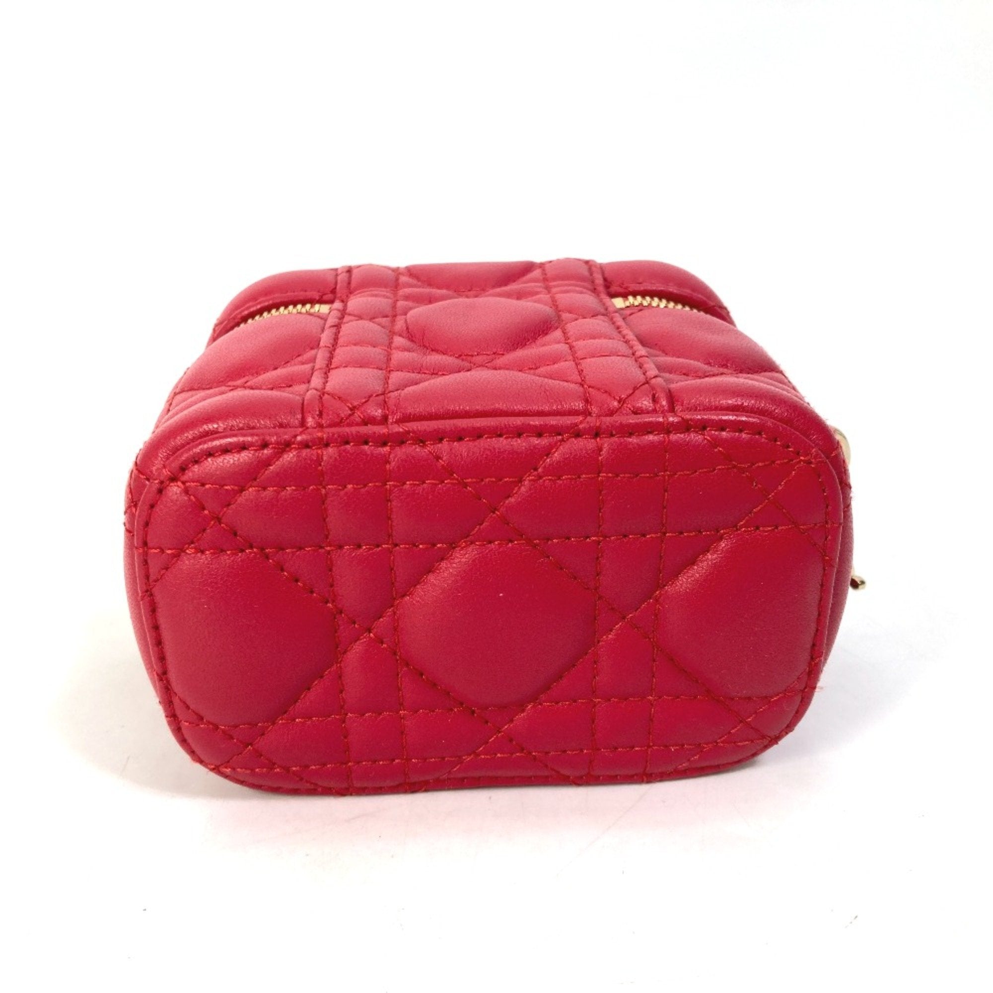 Christian Dior Red Leather Handbag ()
