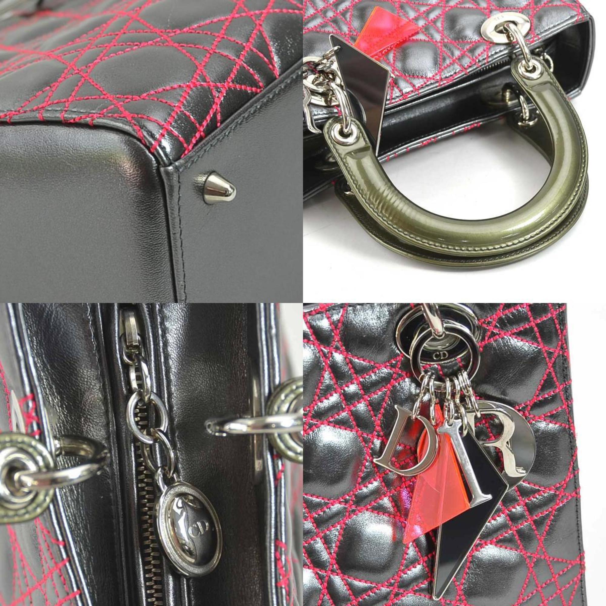 Christian Dior Metallic Green Leather Handbag Shoulder Bag ()