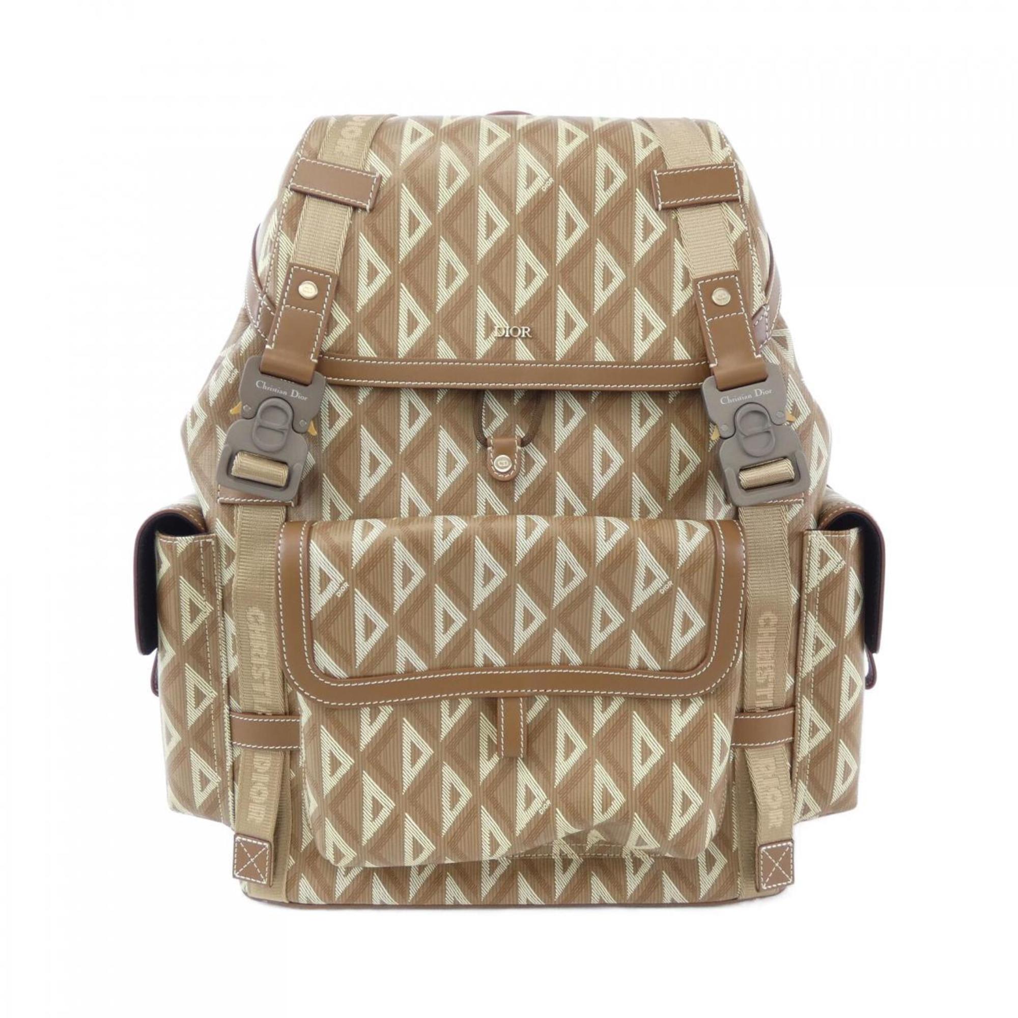 Christian Dior Beige Brown Backpack ()