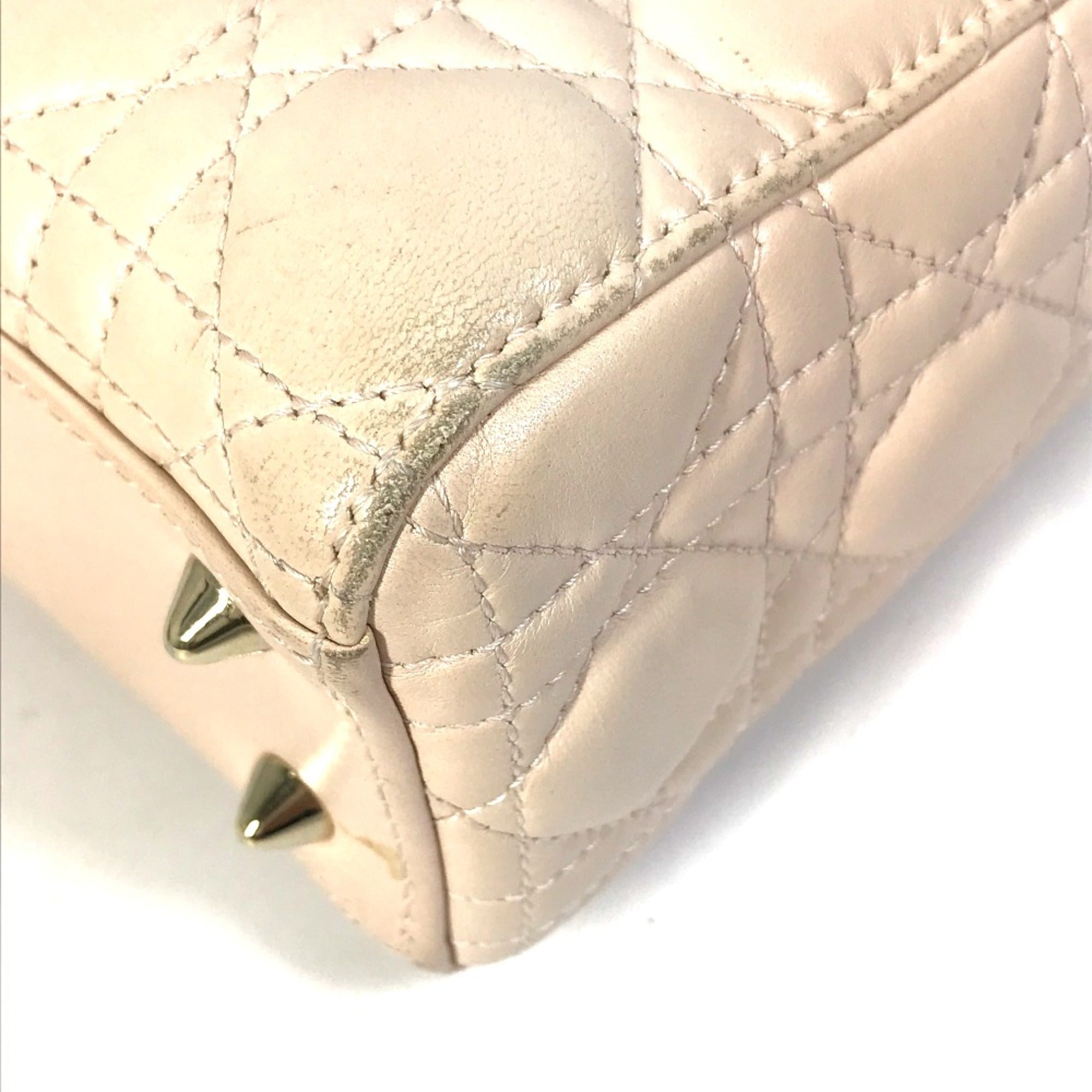 Christian Dior Beige Leather Handbag ()