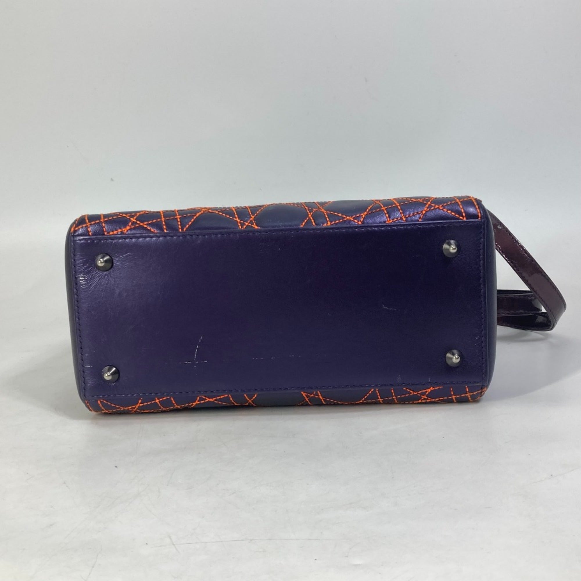 Christian Dior Purple Leather Handbag ()