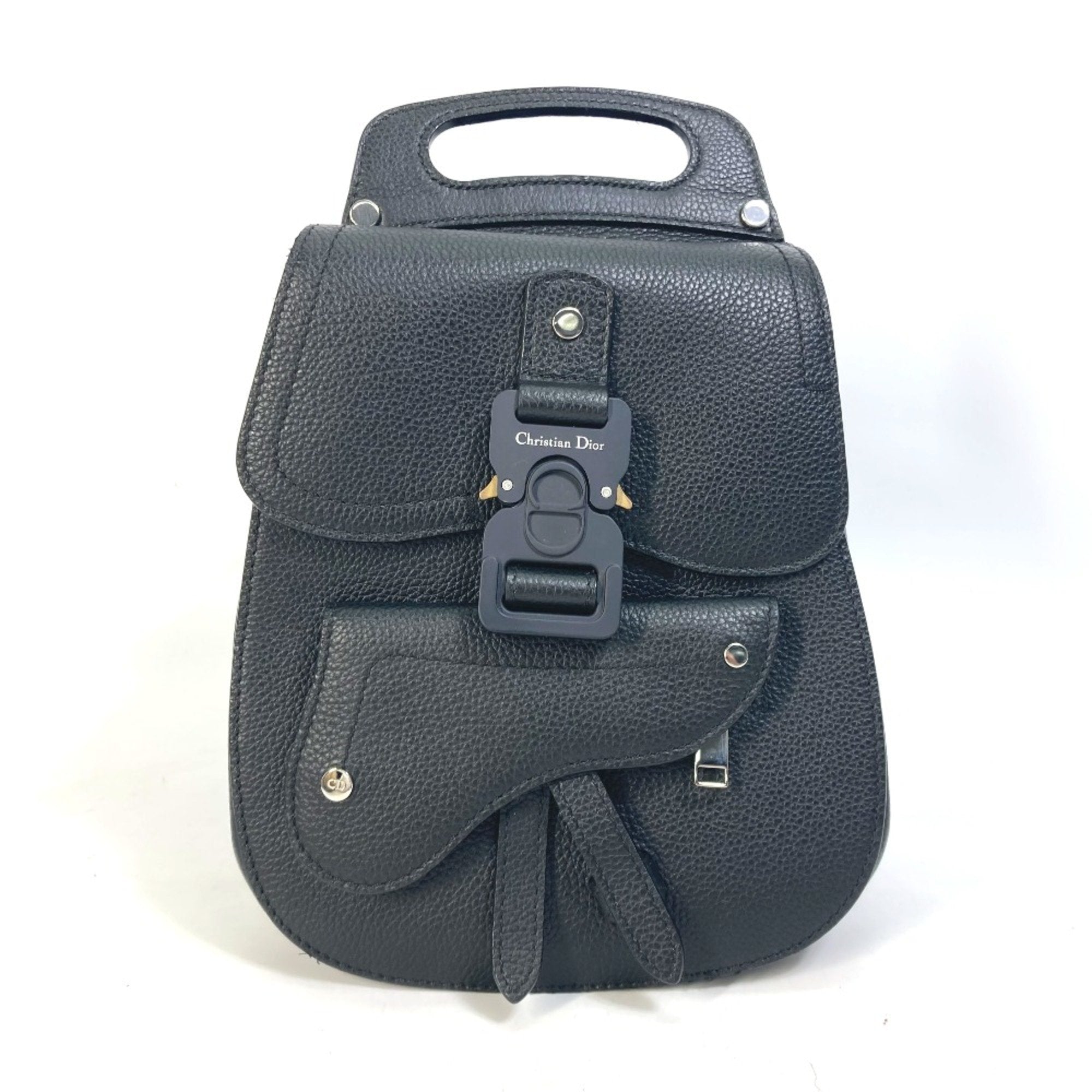 Christian Dior Black Leather Backpack ()