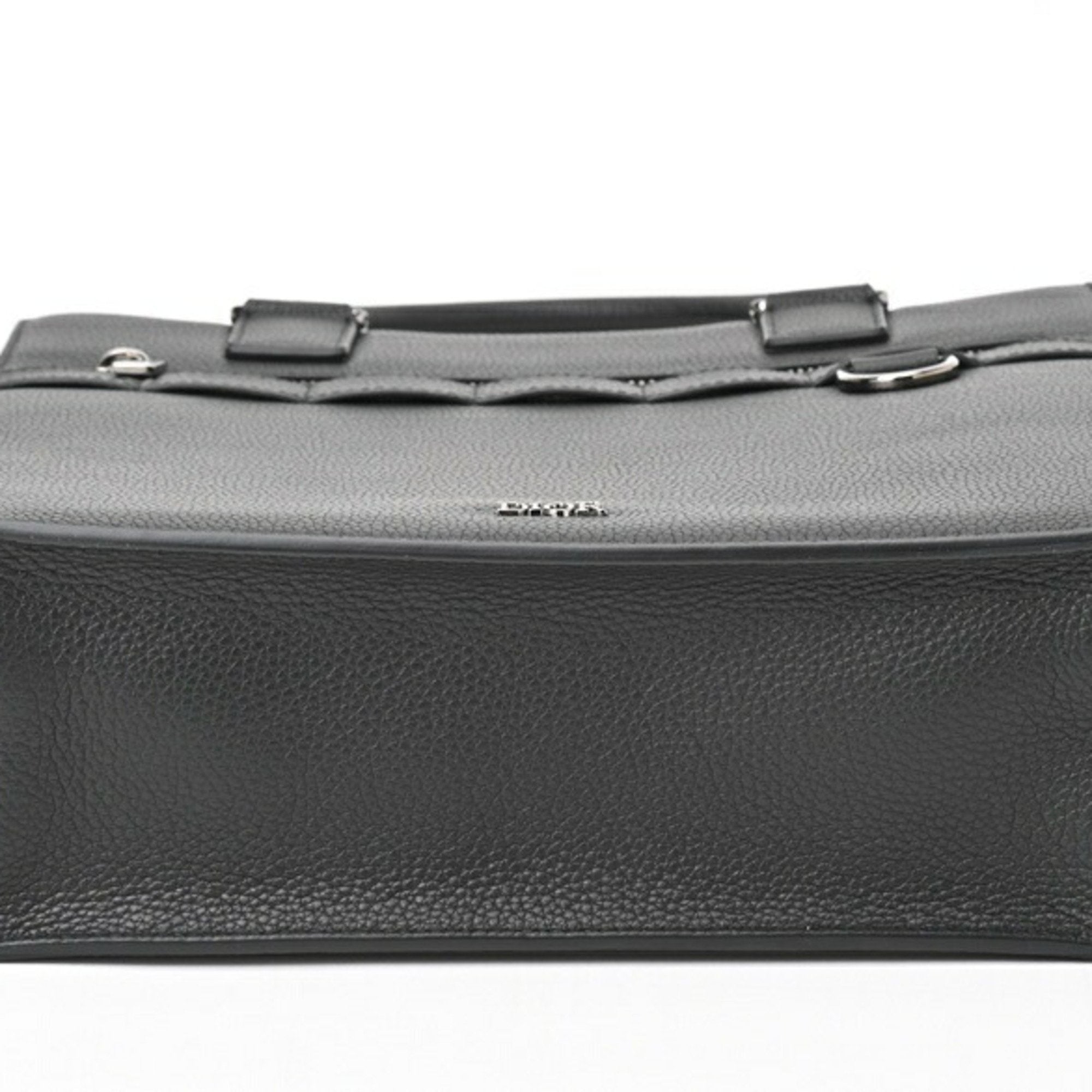 Christian Dior Black Leather Tote Bag ()