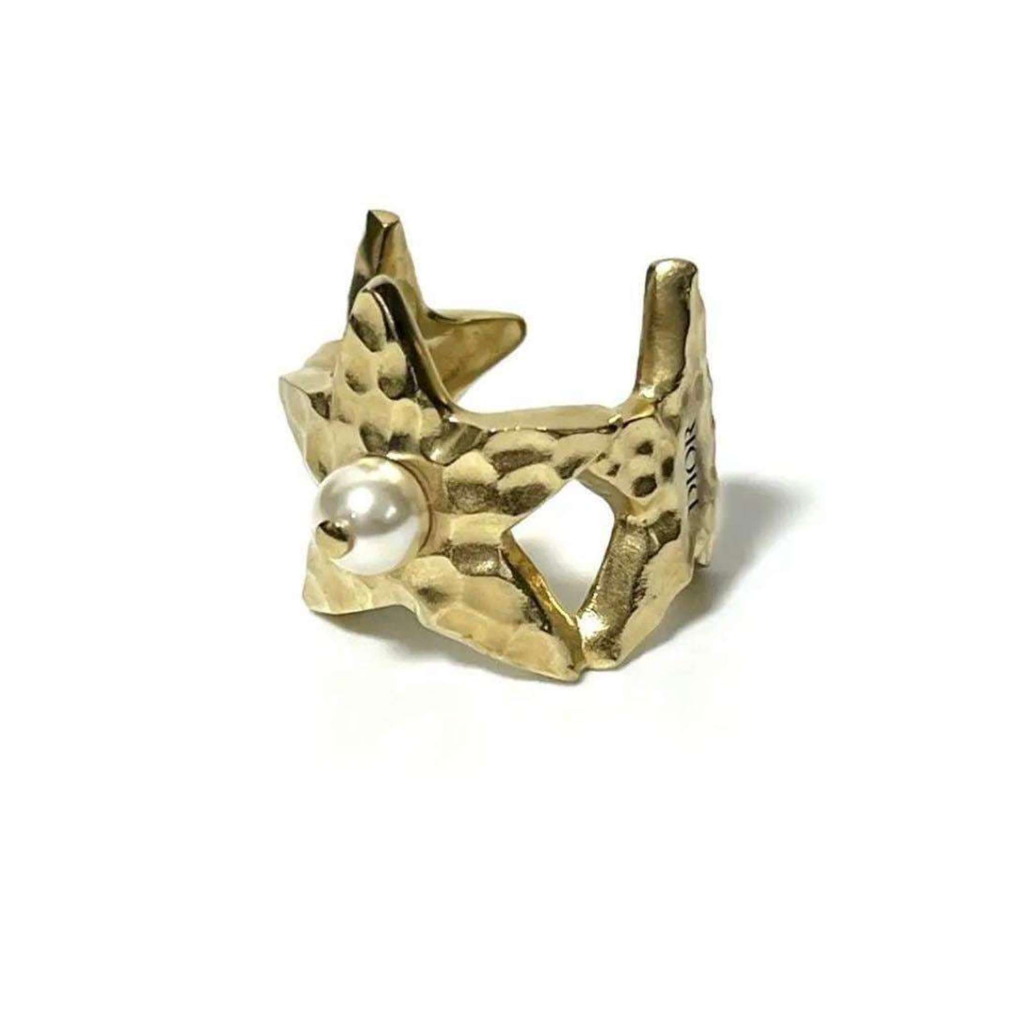Christian Dior Gold Metal Band Ring ()