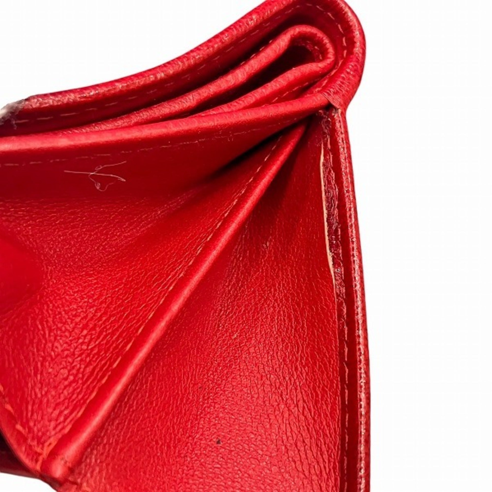 Christian Dior Trotter Beige Brown Red Color Pvc Leather Wallet (Bi-Fold) ()