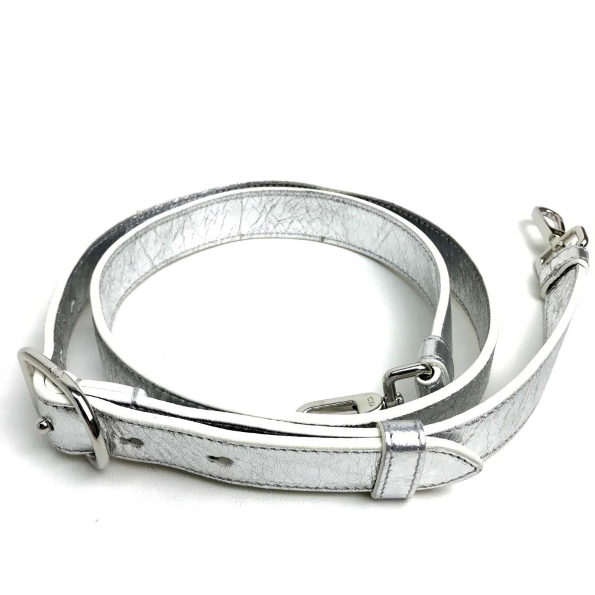 Christian Dior Silver Leather Handbag ()