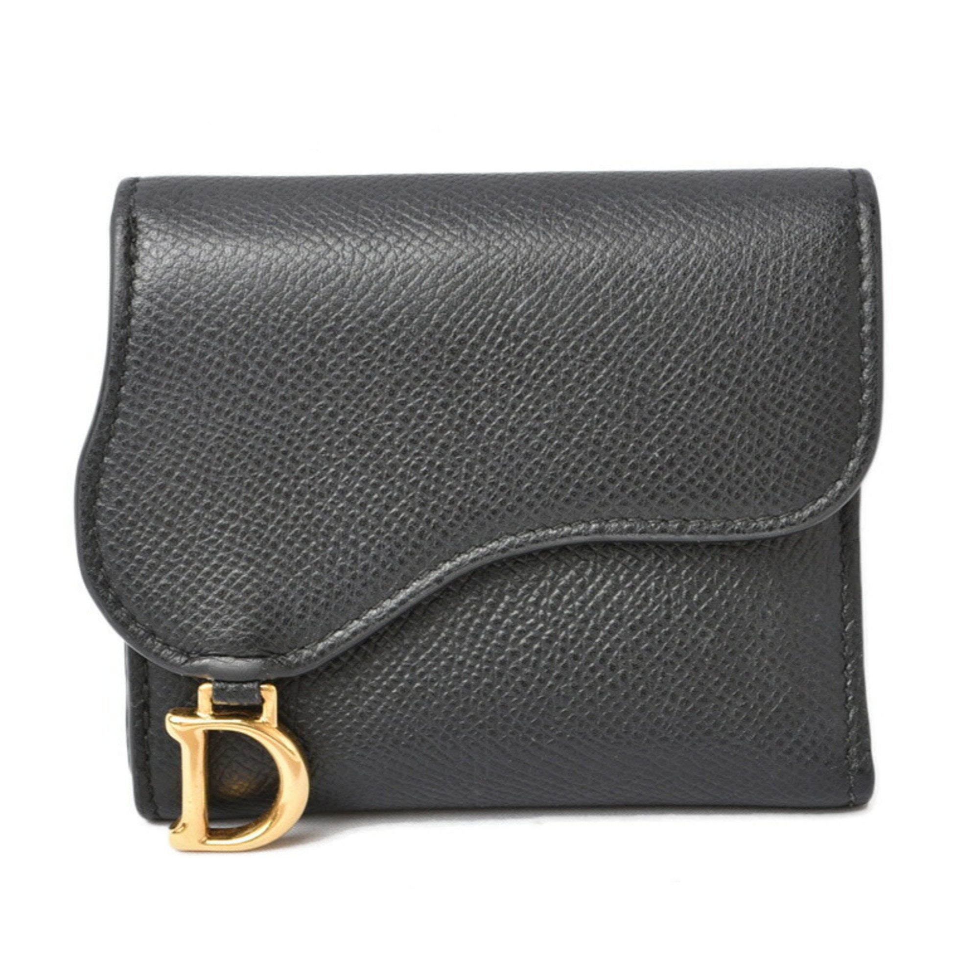 Christian Dior Navy Leather Wallet (Tri-Fold) ()