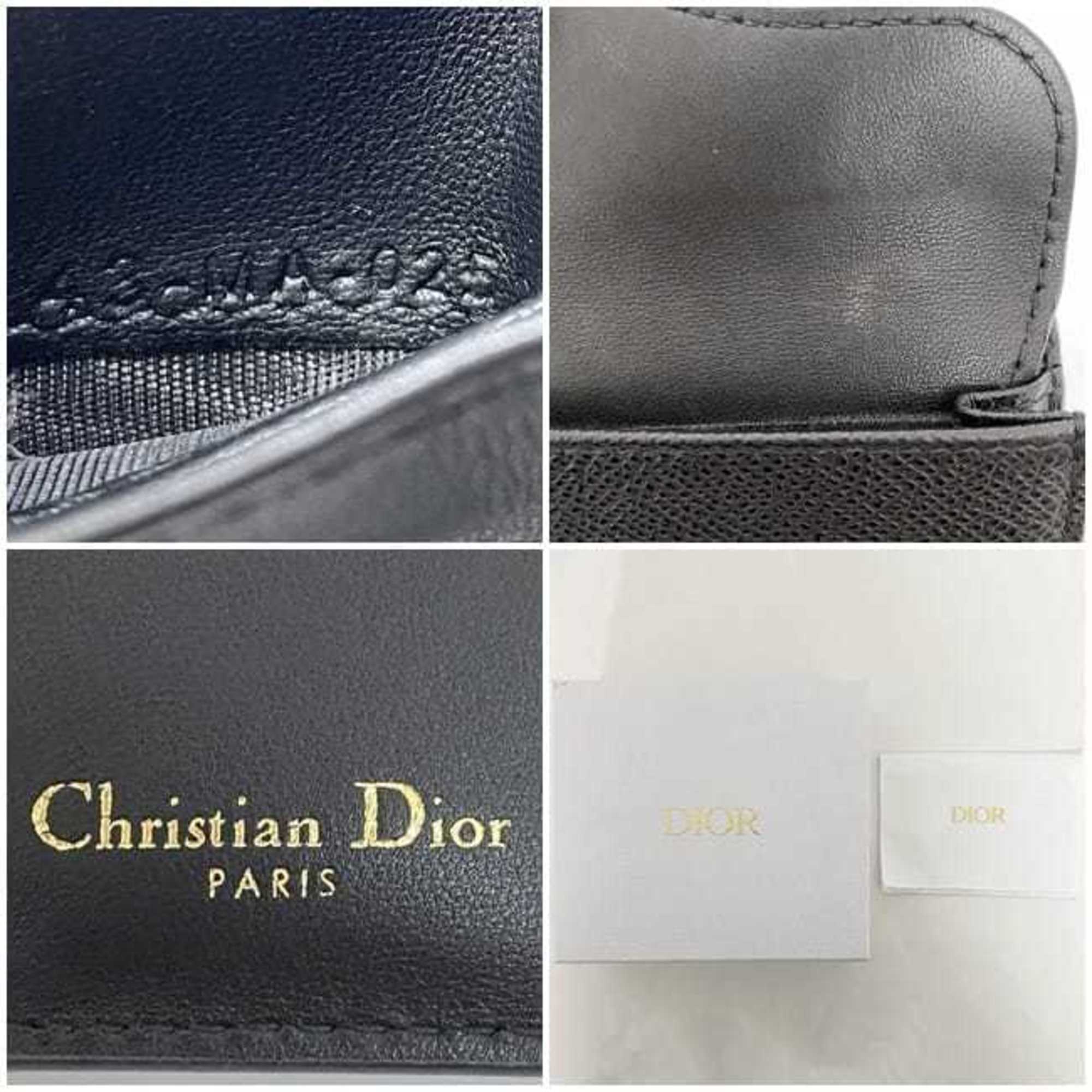 Christian Dior Black Leather Wallet (Tri-Fold) ()
